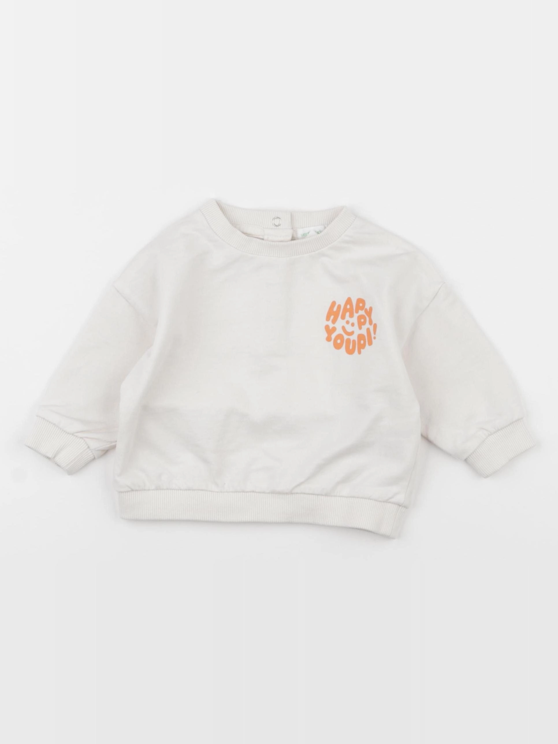 Vertbaudet - sweat beige - 6 mois