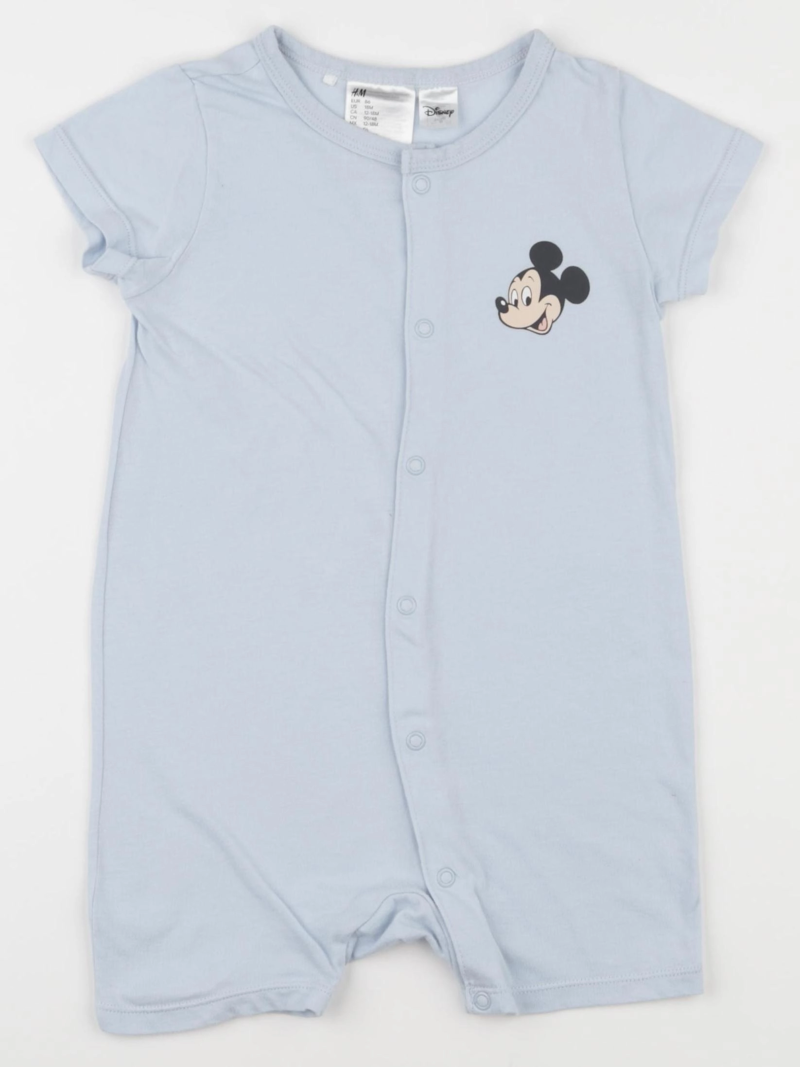 H&M - pyjama coton bleu - 12/18 mois