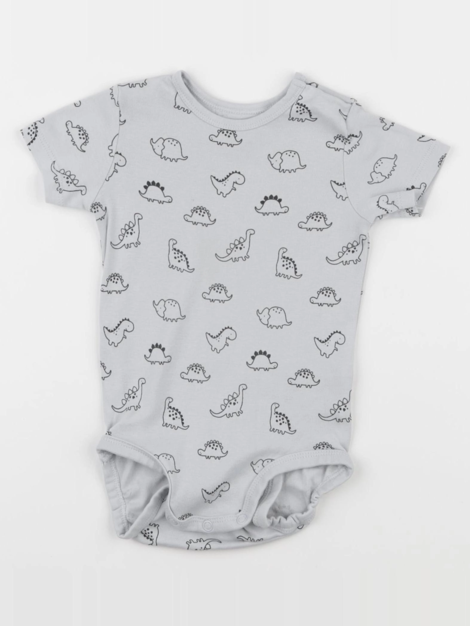 H&M - body gris - 9/12 mois