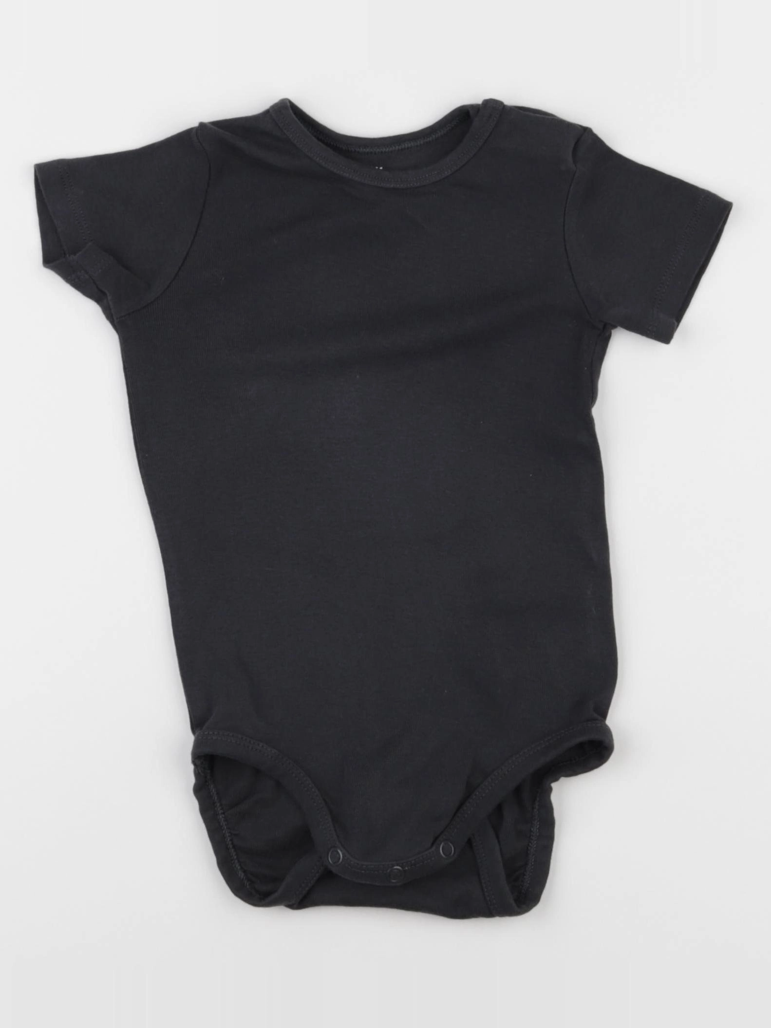 H&M - body noir - 9/12 mois