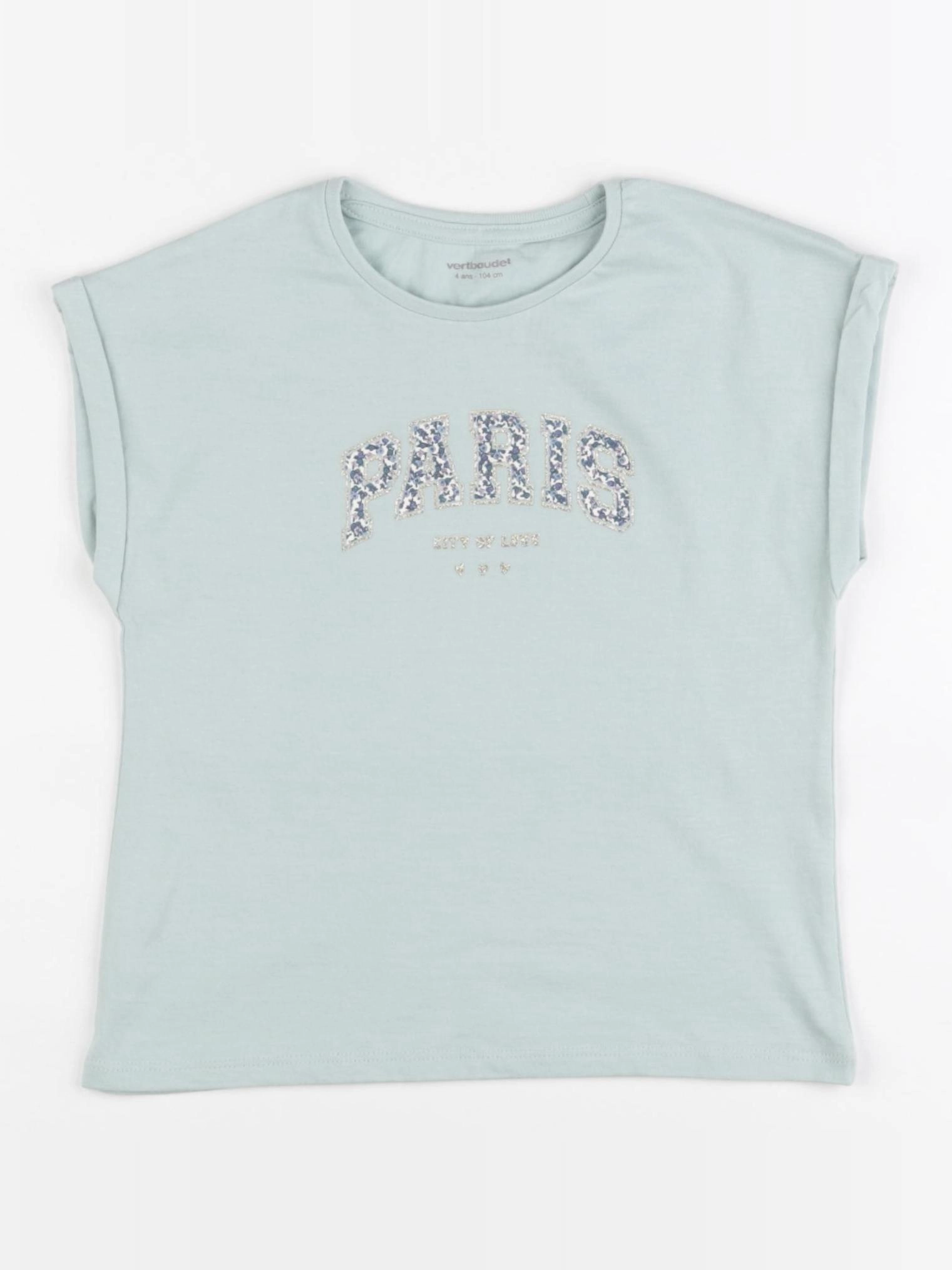 Vertbaudet - tee-shirt vert - 4 ans