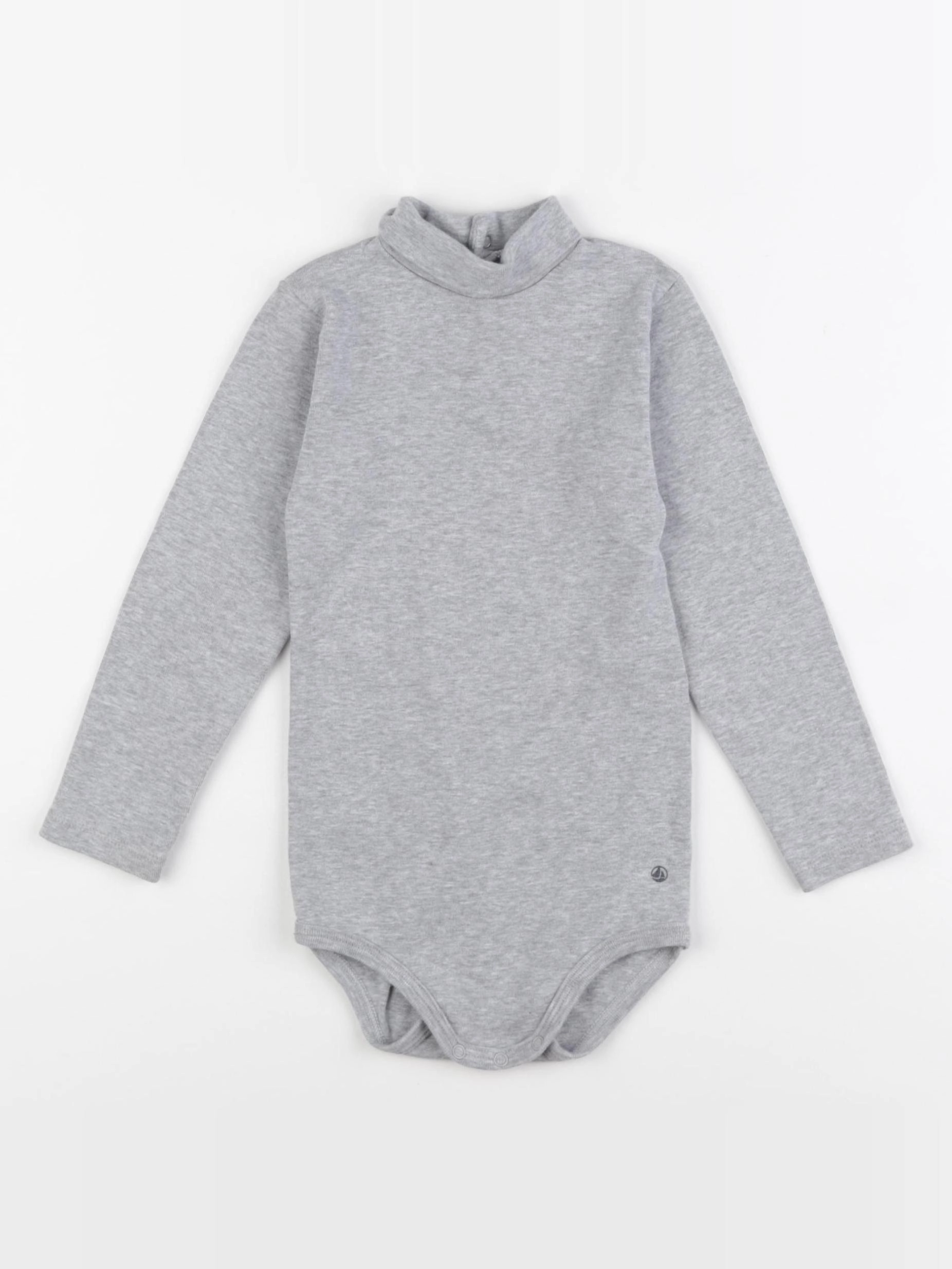 Petit Bateau - body à col gris - 36 mois