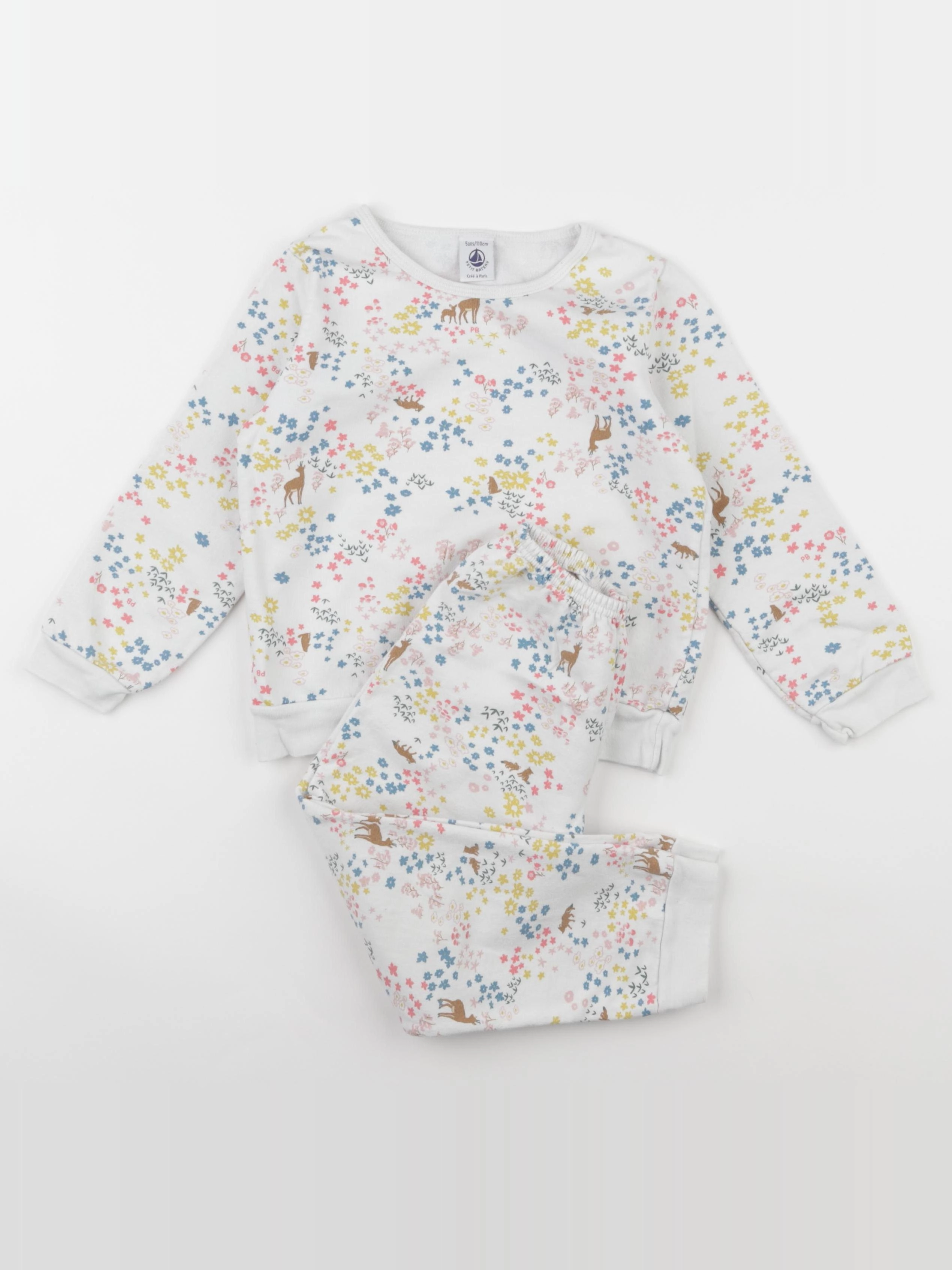 Petit Bateau - pyjama coton multicolore - 5 ans