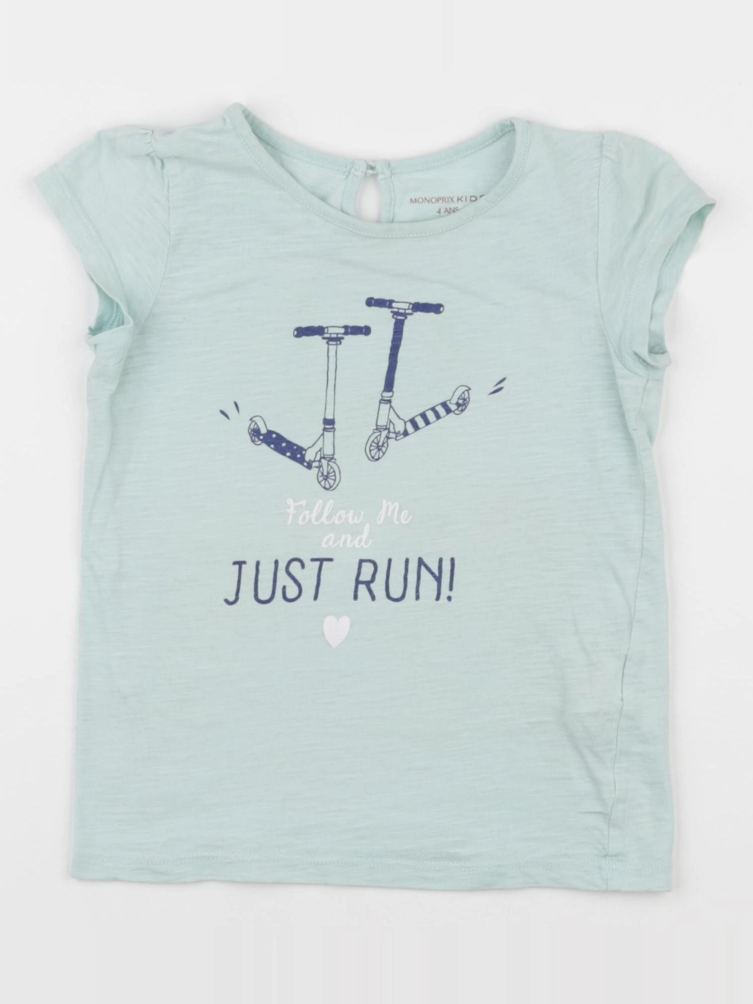 Monoprix - tee-shirt vert - 4 ans