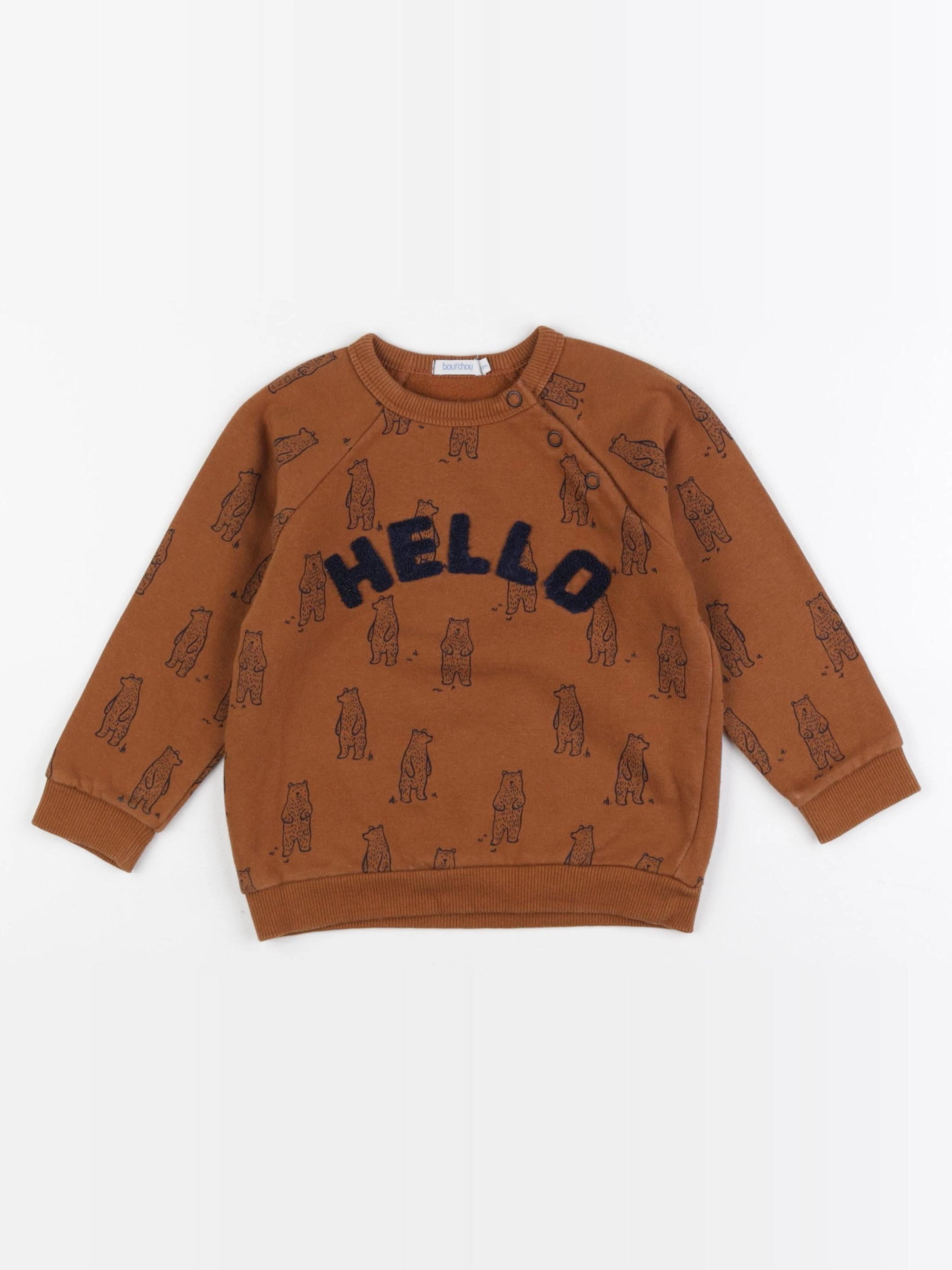 Boutchou - sweat marron - 36 mois