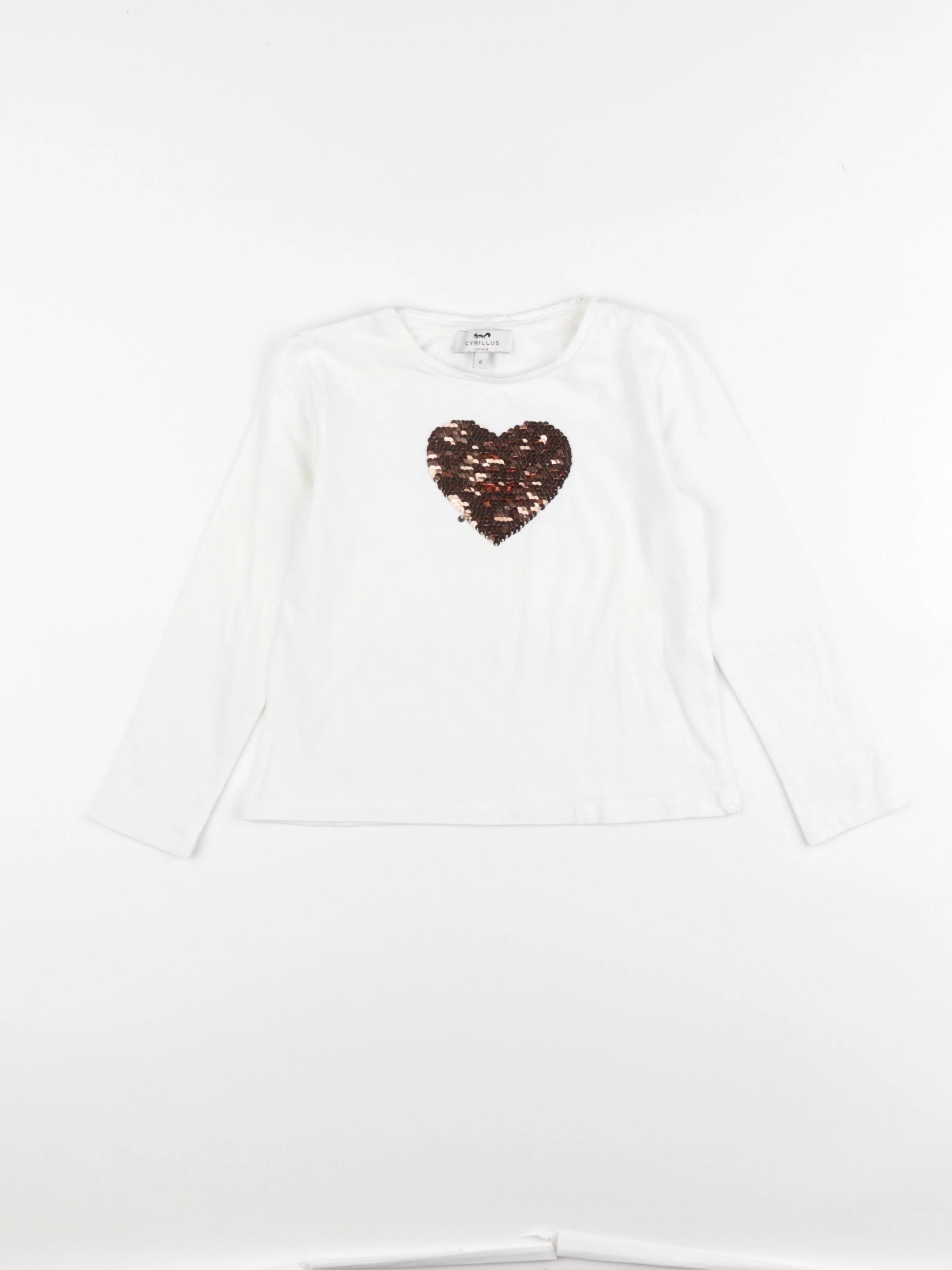 Cyrillus - tee-shirt blanc - 6 ans