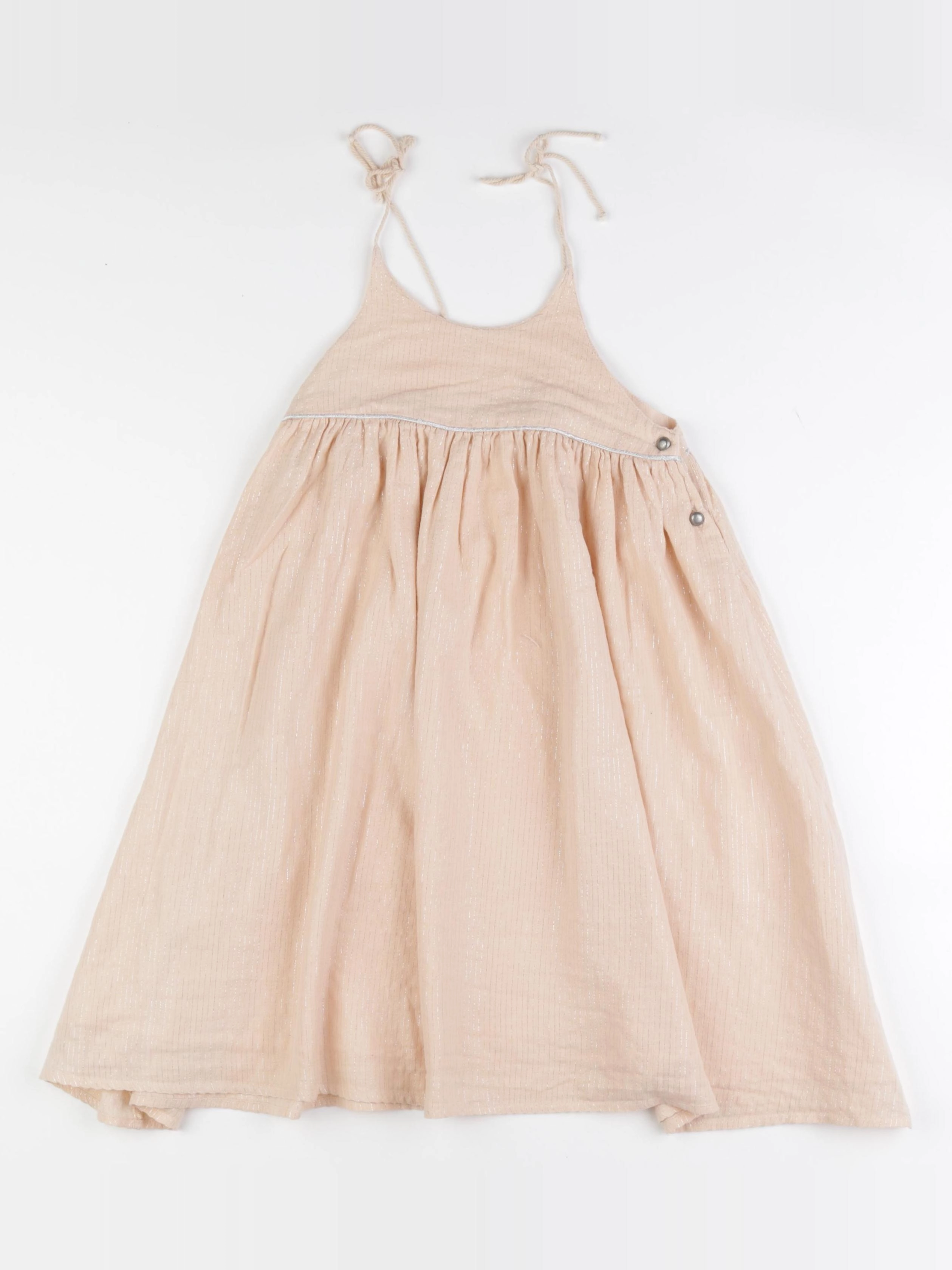 Louis Louise - robe orange, argent - 4 ans