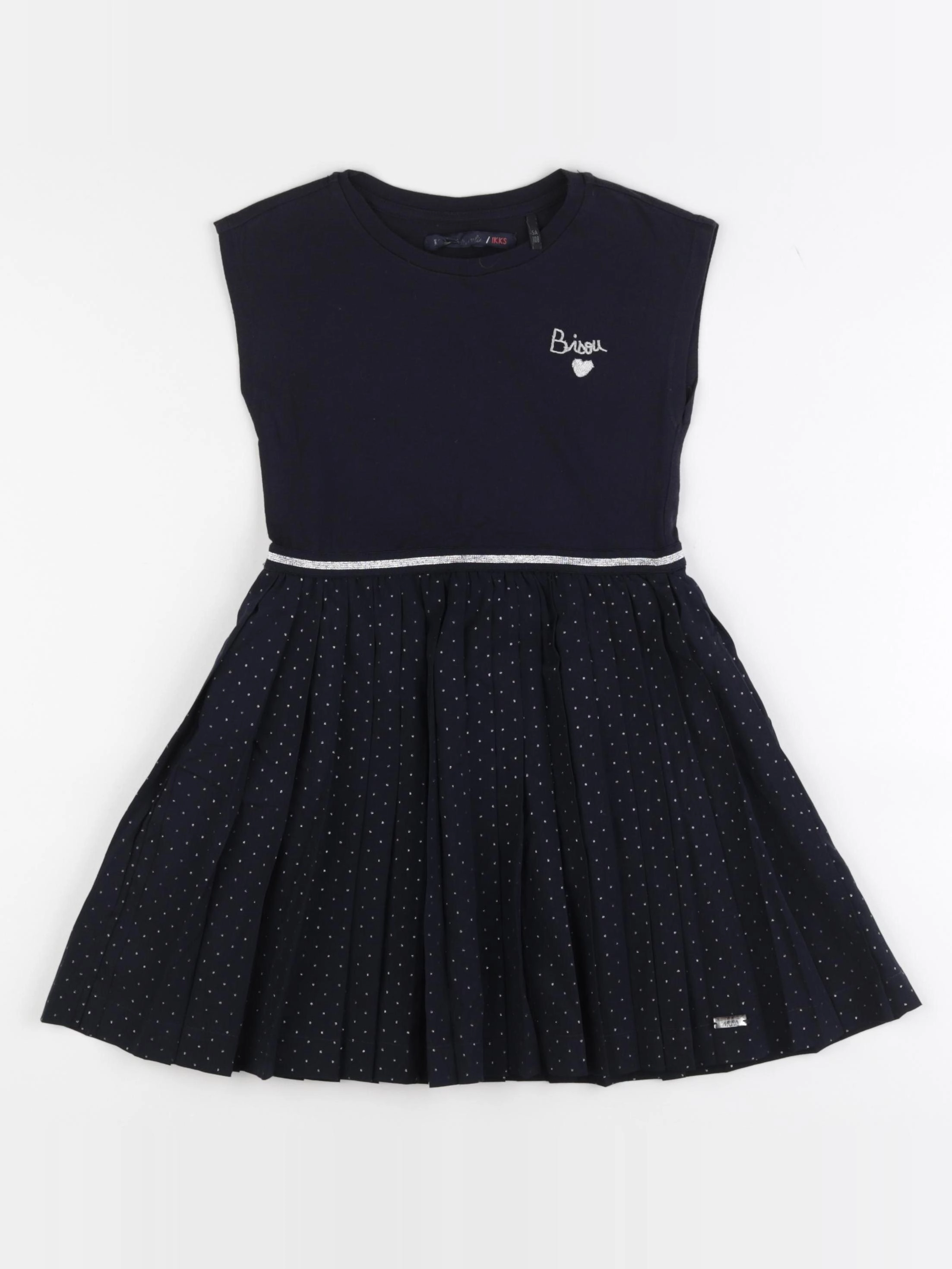 IKKS - robe bleu, argent - 5 ans