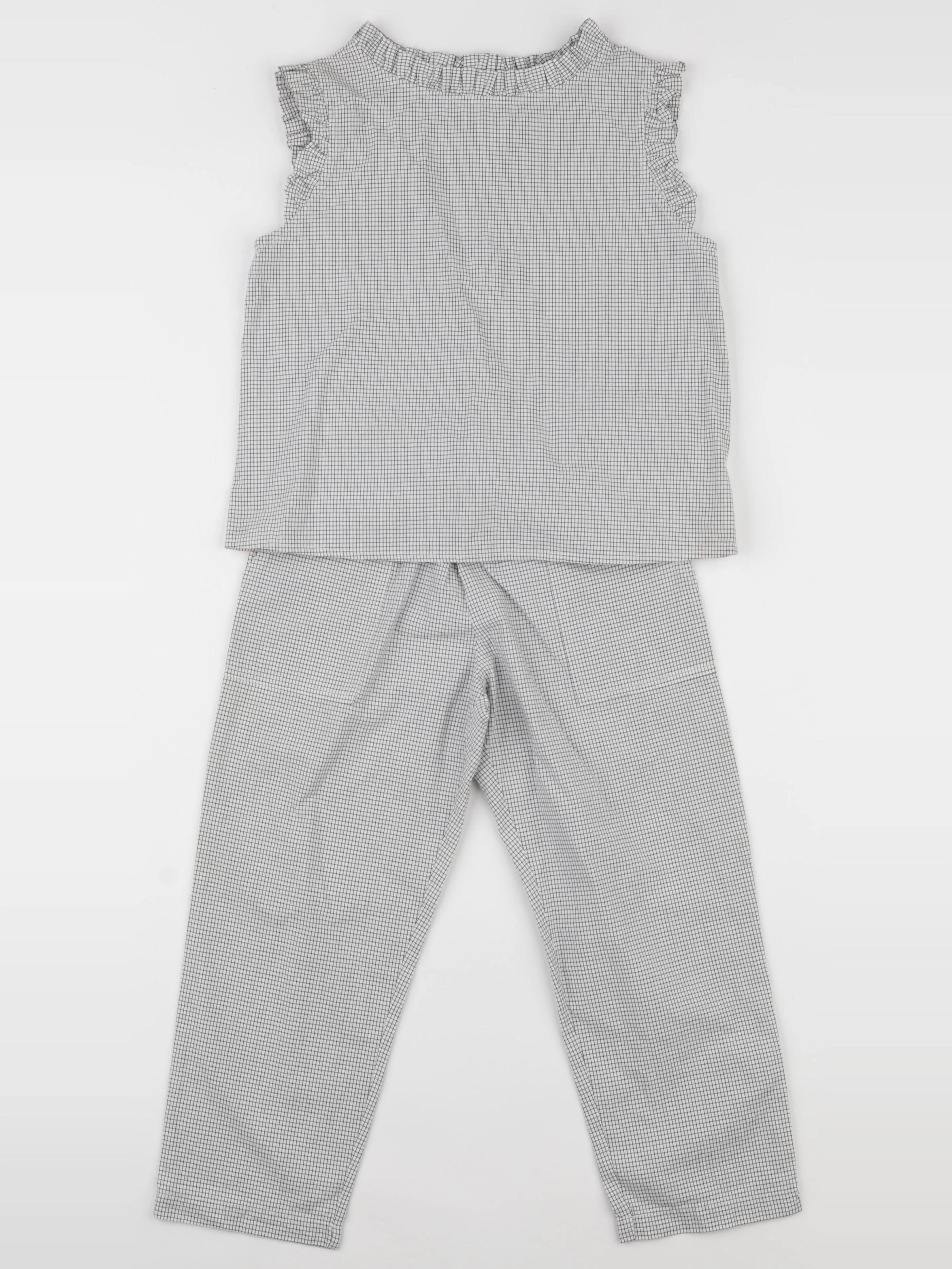 Bonpoint - ensemble blanc, bleu - 6 ans