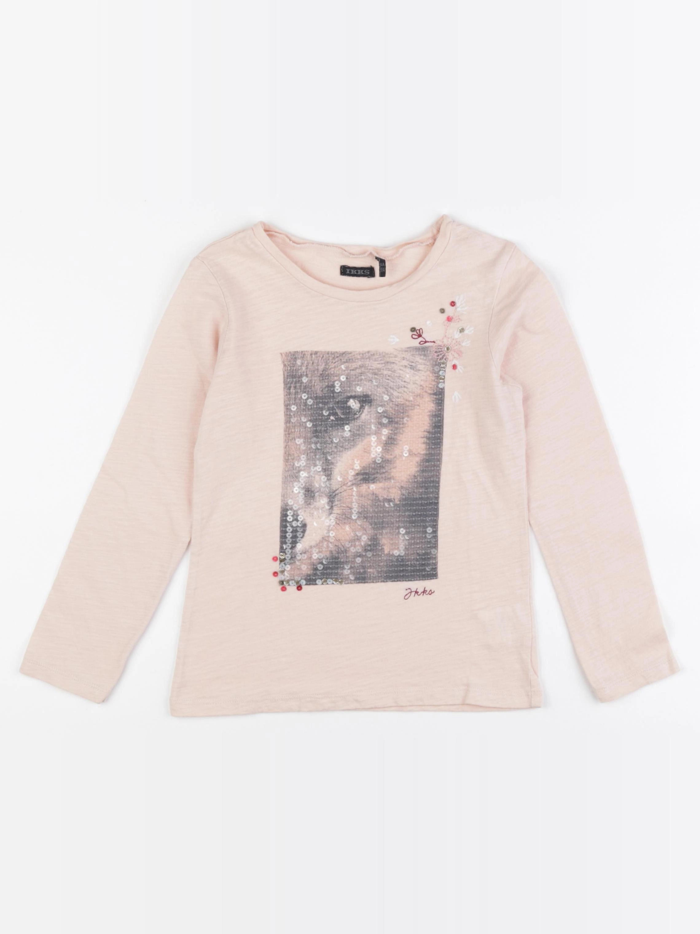 IKKS - tee-shirt rose - 6 ans