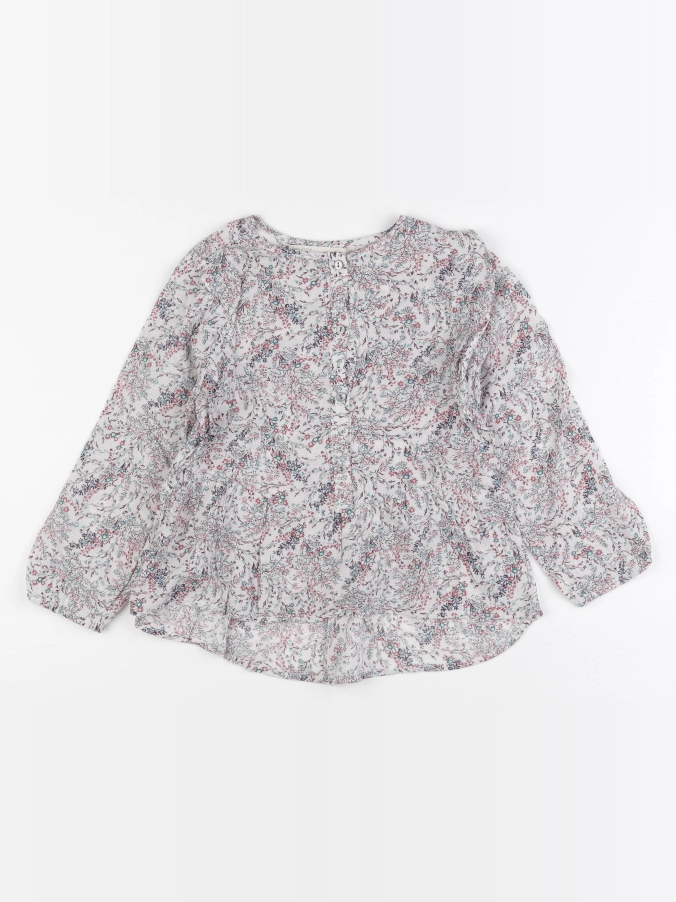 Zara - blouse gris, vert, rouge - 5 ans
