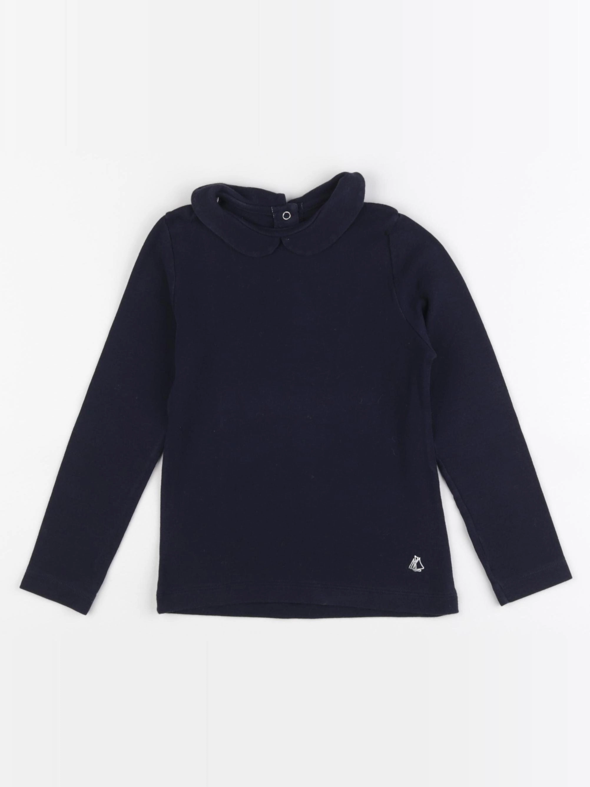Petit Bateau - tee-shirt bleu - 5 ans