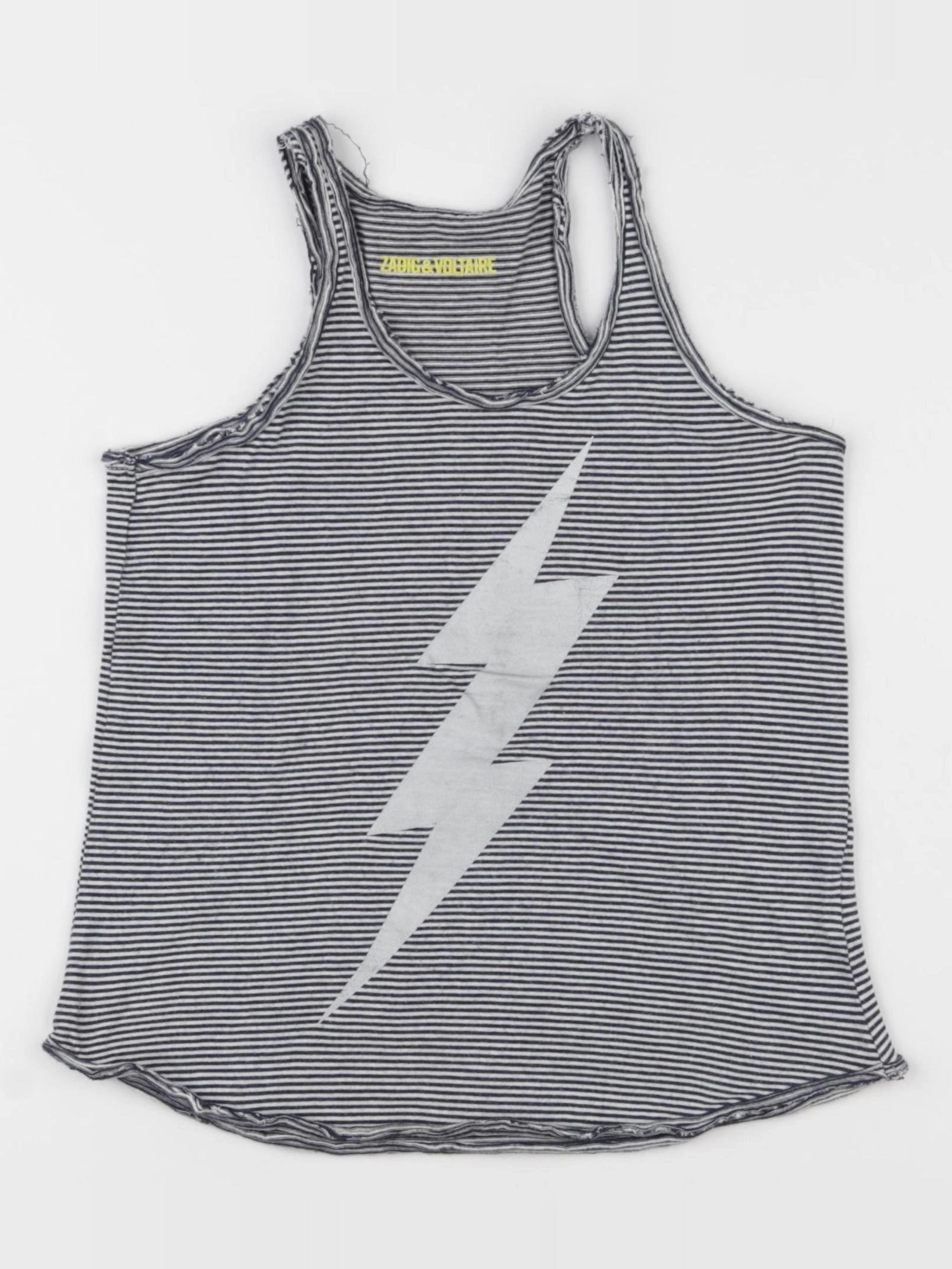 Zadig & Voltaire - débardeur bleu, blanc - 6 ans