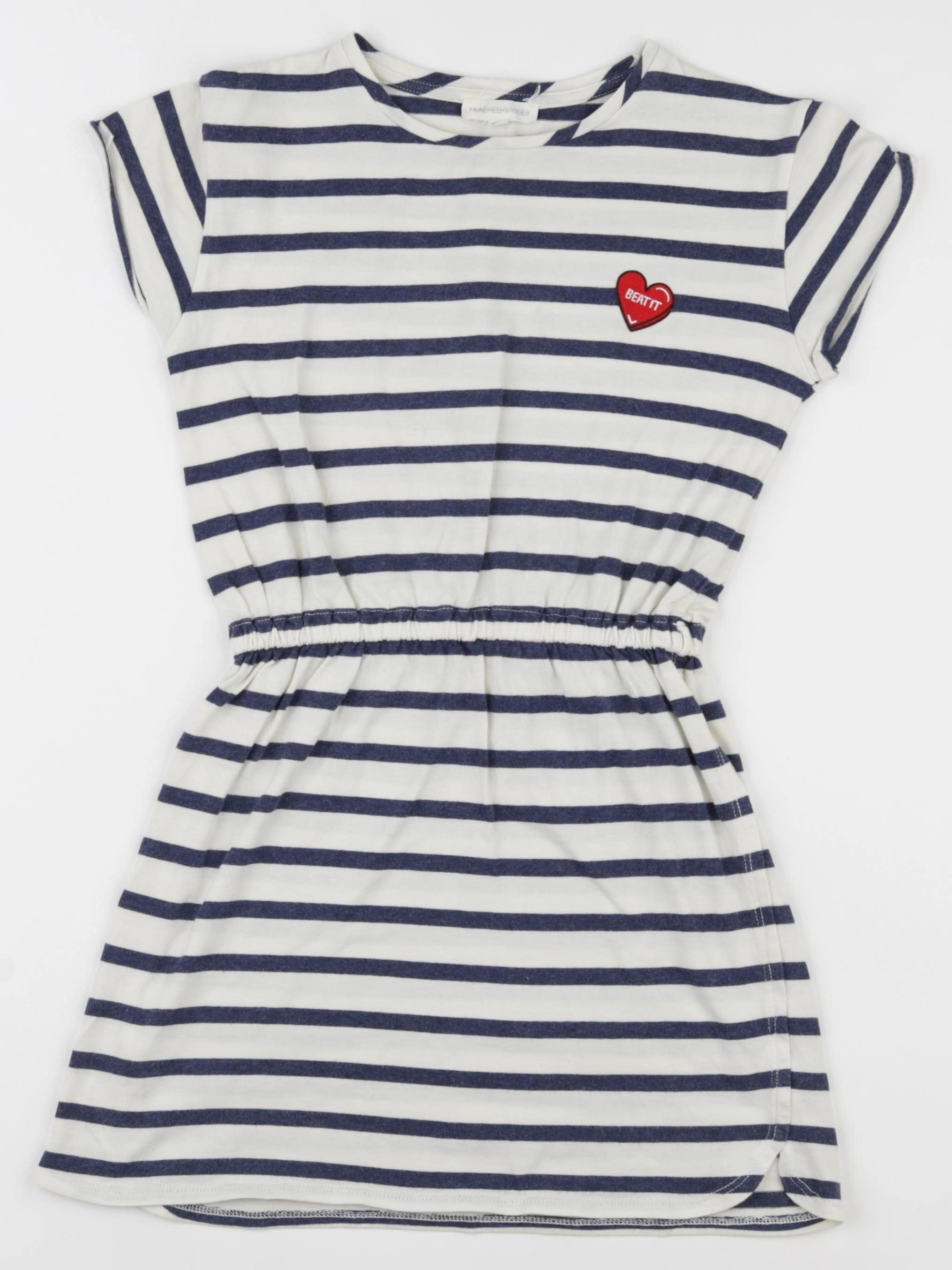 Hundred Pieces - robe beige, bleu - 8 ans