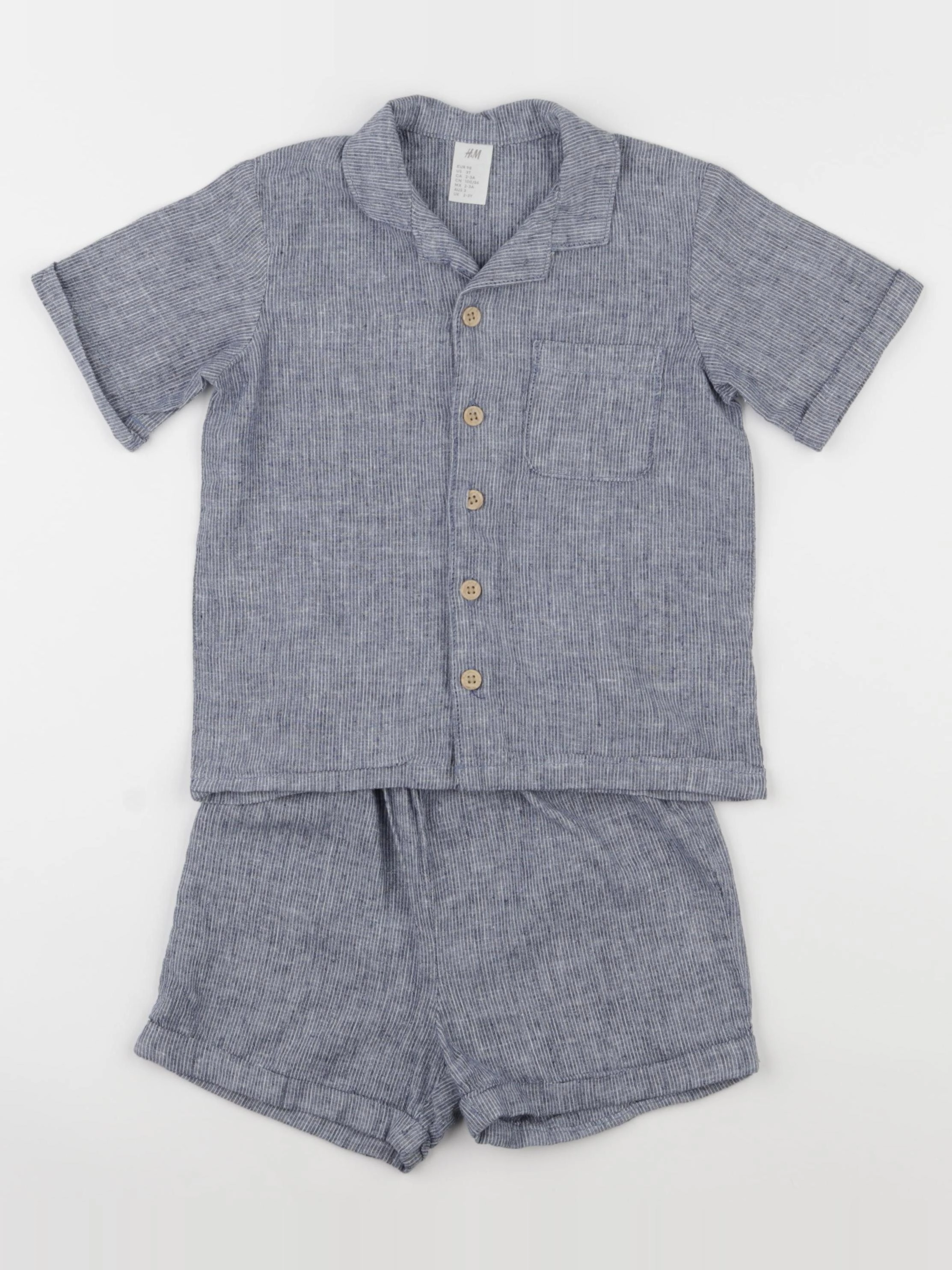 H&M - ensemble bleu - 2/3 ans