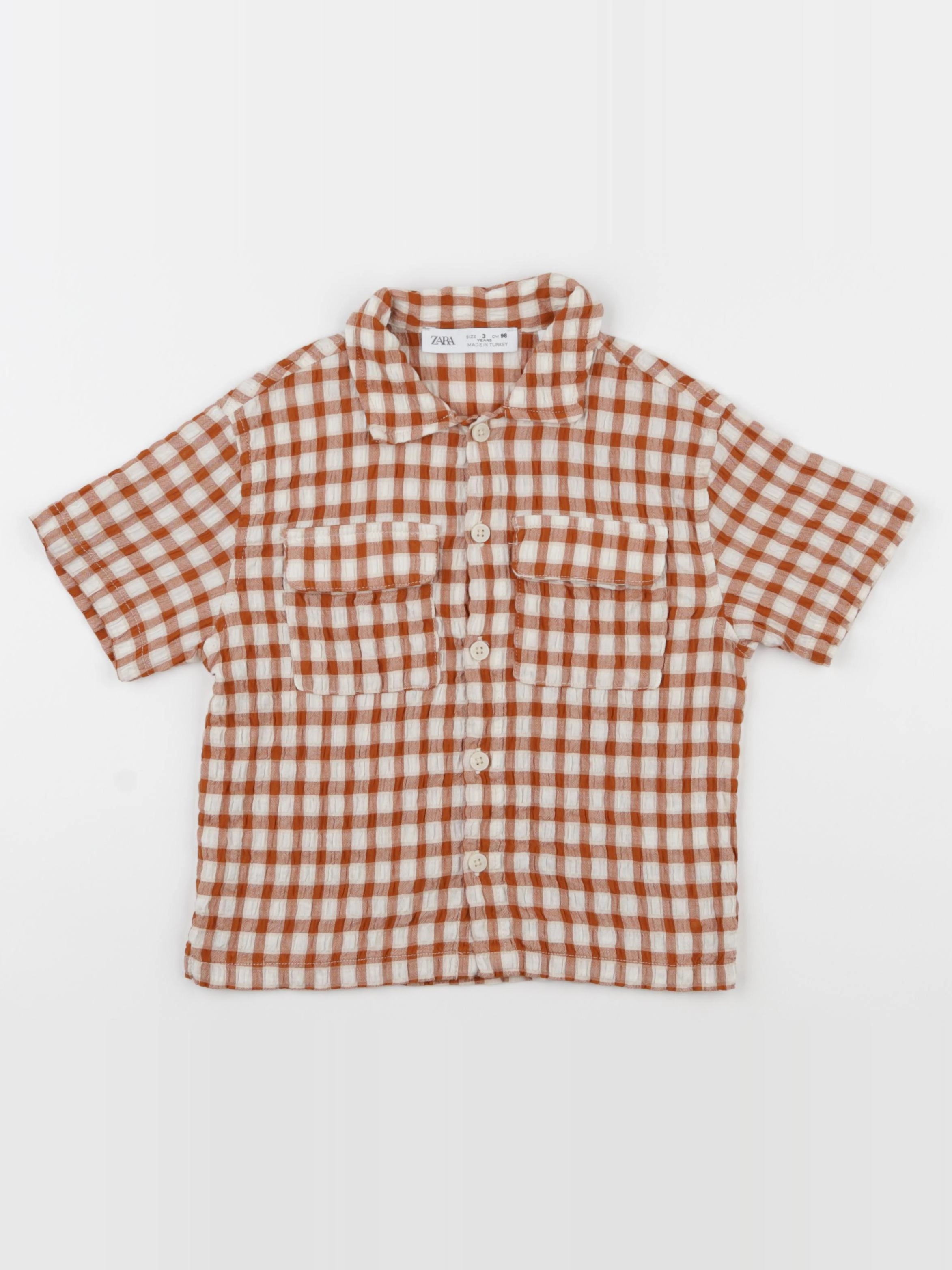 Zara - chemise beige, marron - 3 ans