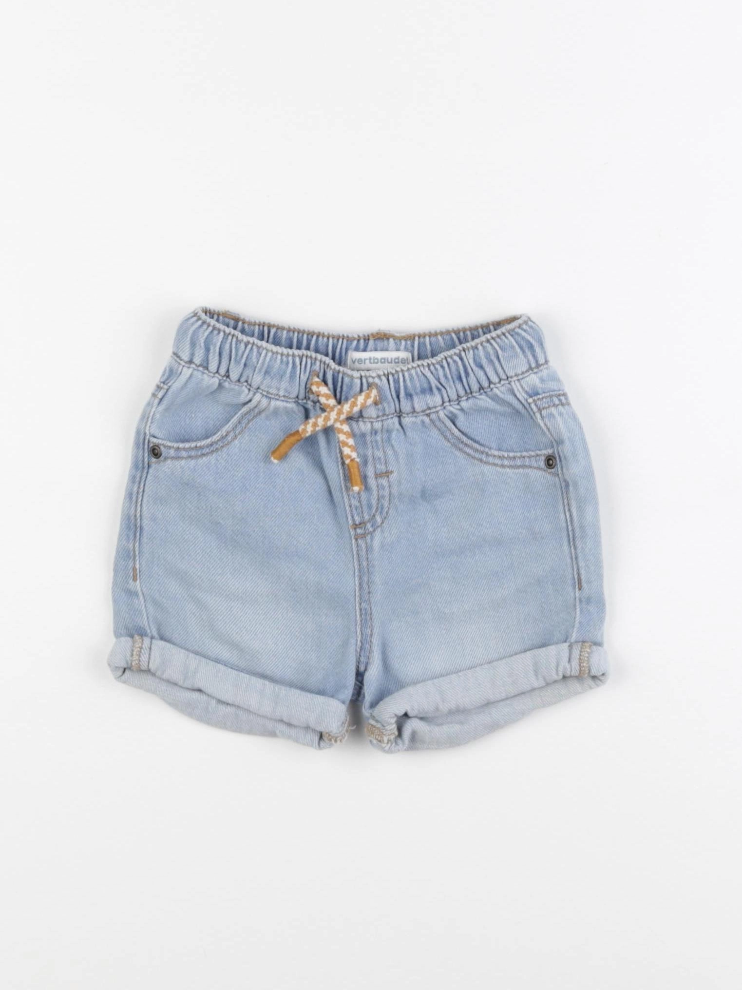 Vertbaudet - short bleu - 9 mois