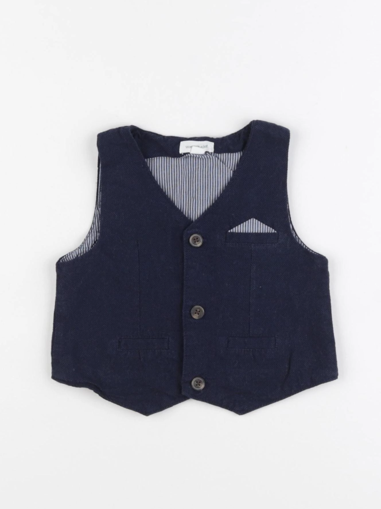 Vertbaudet - gilet bleu - 9 mois