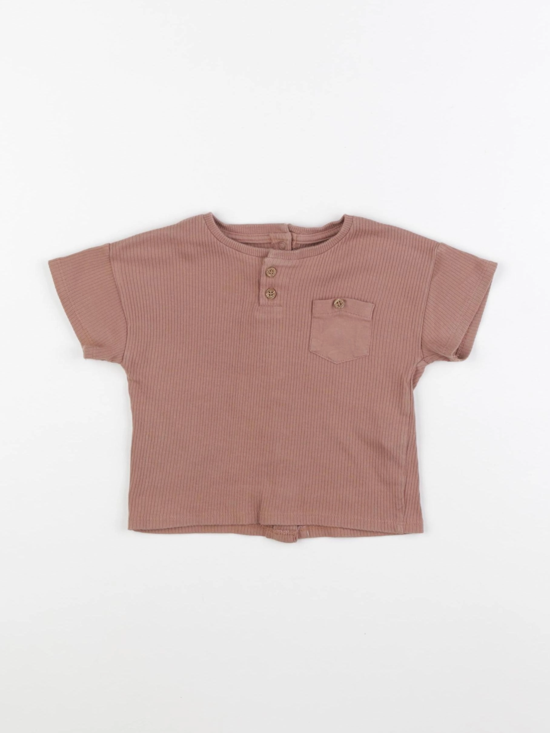 Vertbaudet - tee-shirt marron - 9 mois