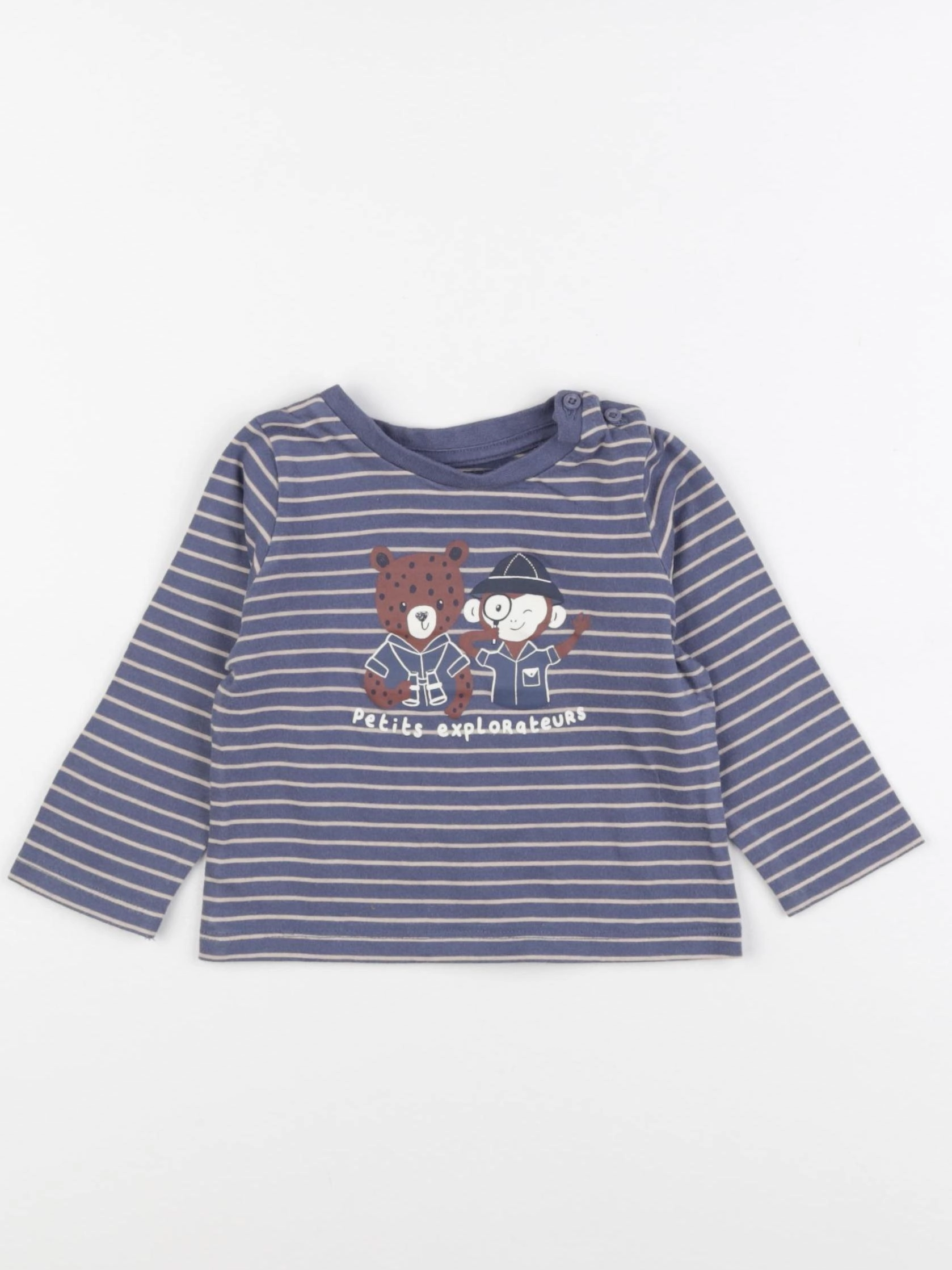 Vertbaudet - tee-shirt bleu - 9 mois