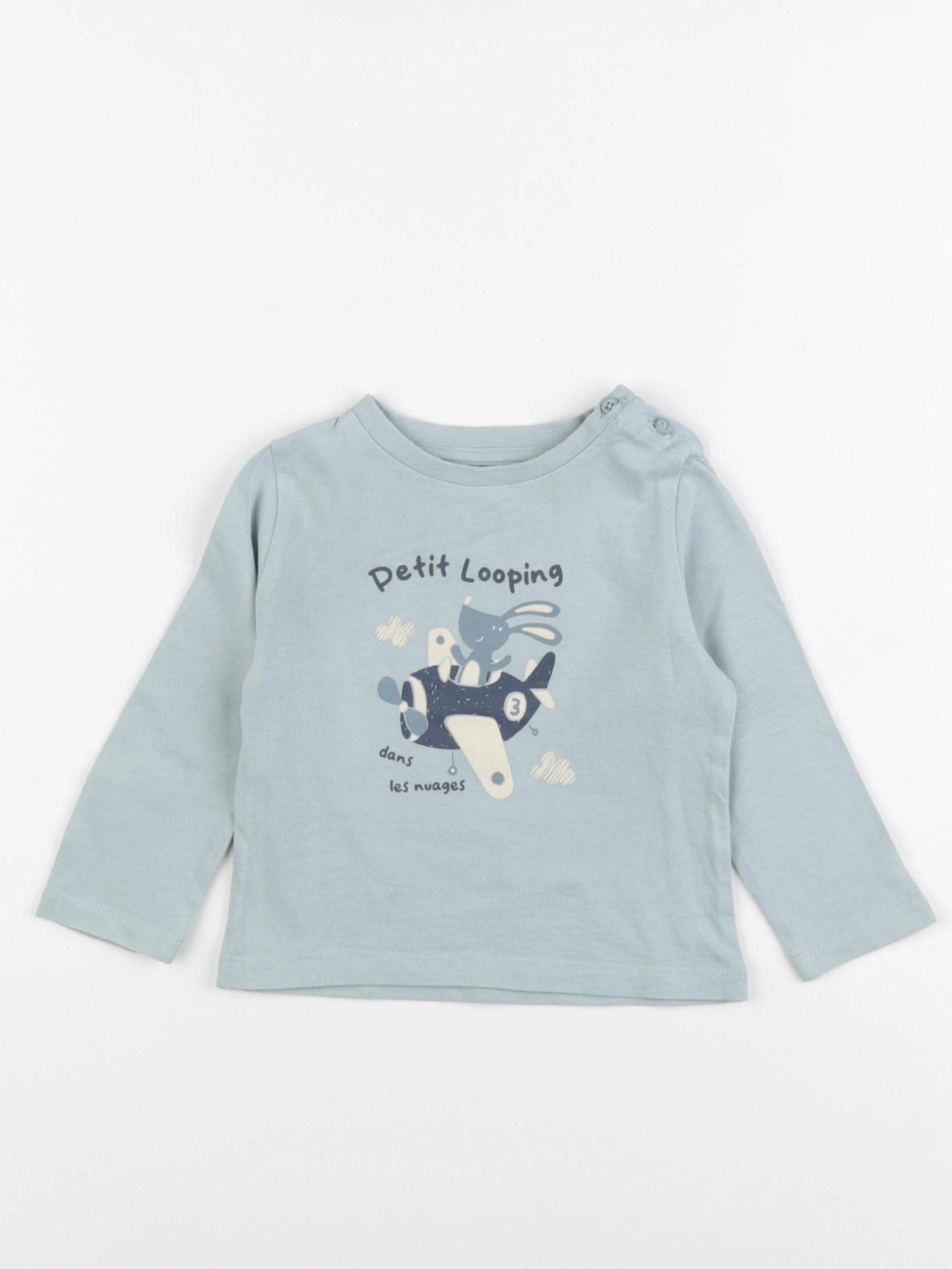 Vertbaudet - tee-shirt vert - 9 mois