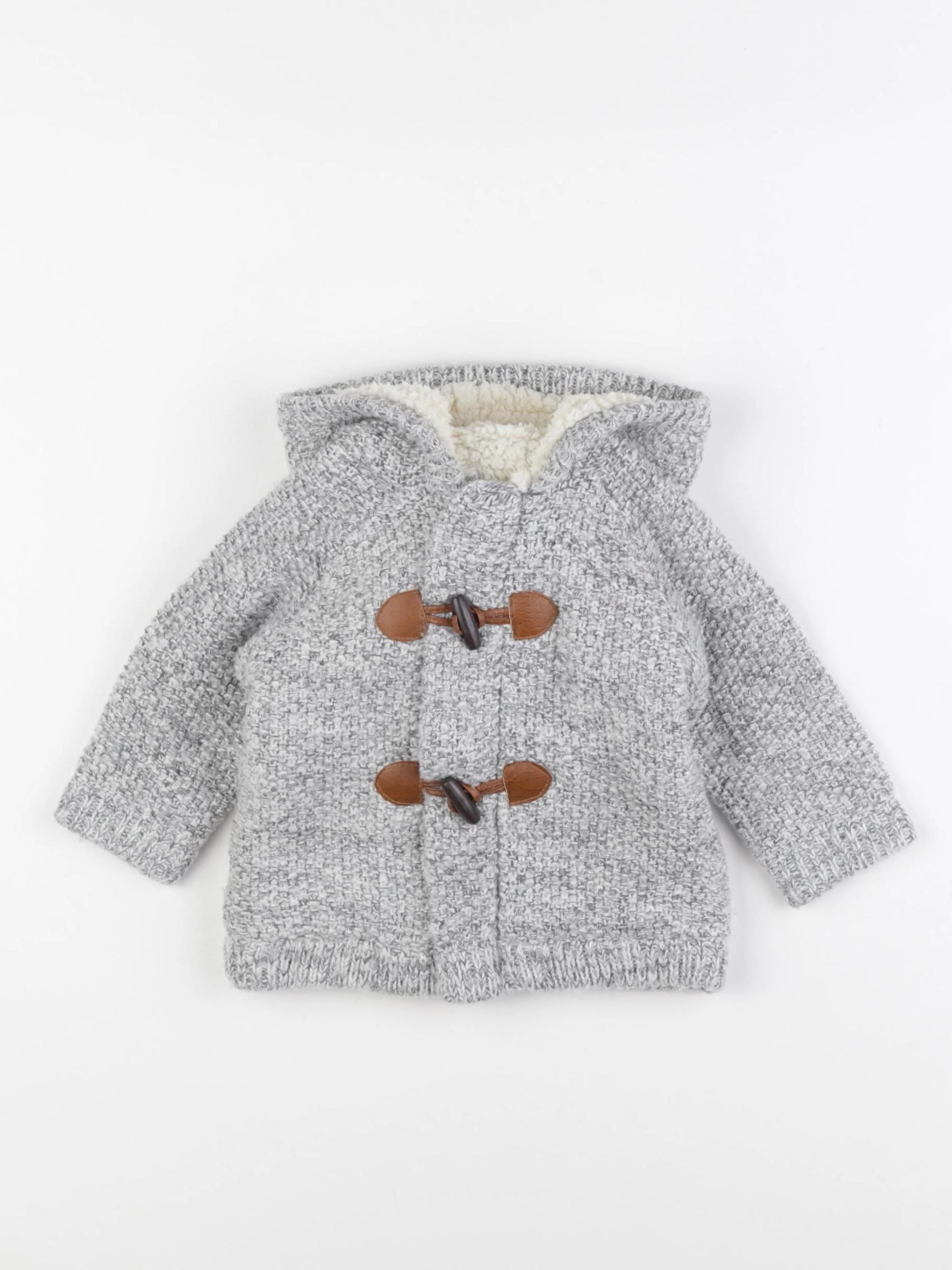 Vertbaudet - veste doublé gris - 6 mois