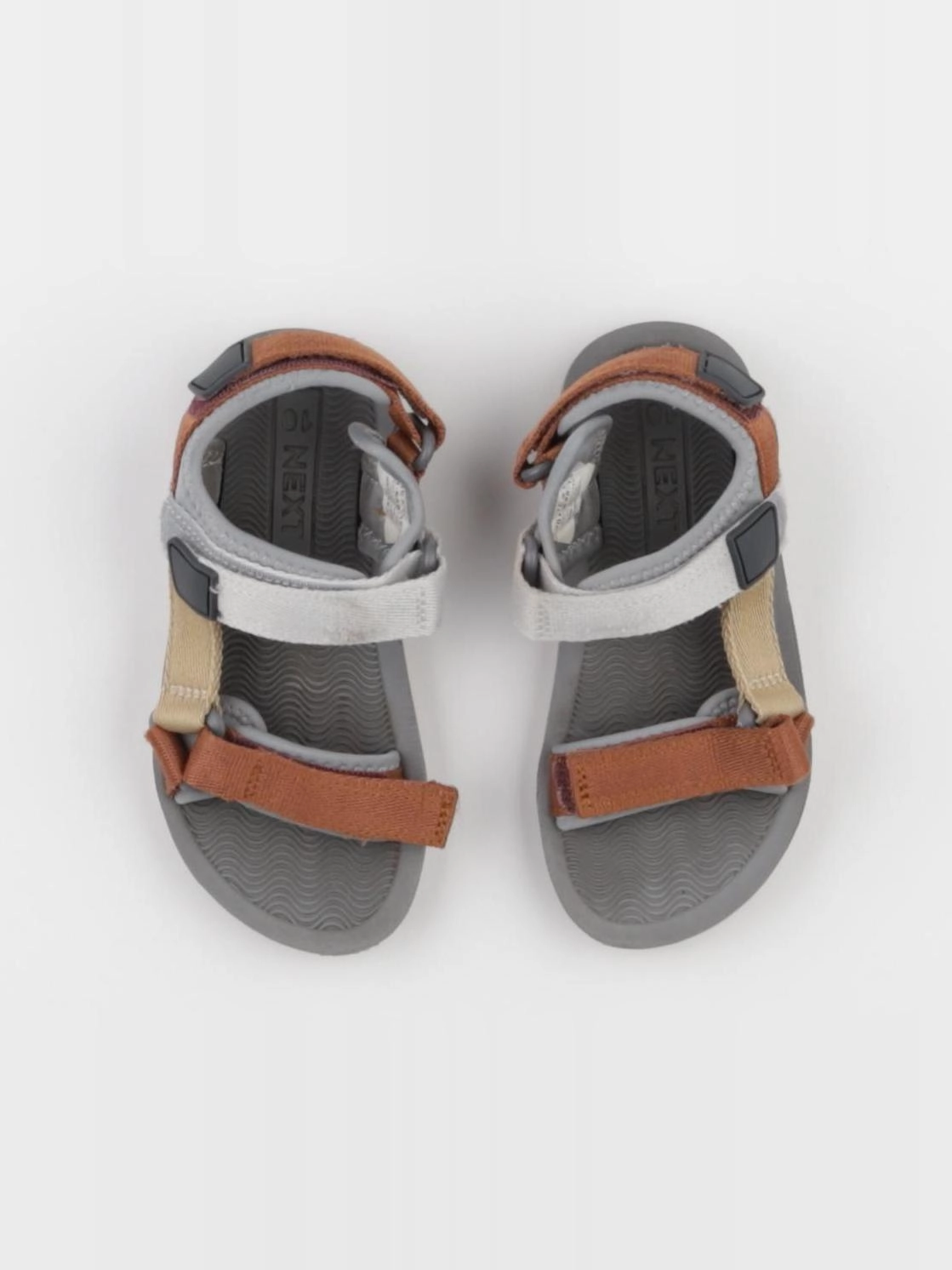 Next - tennis à scratch/ lacets marron, beige - pointure 28