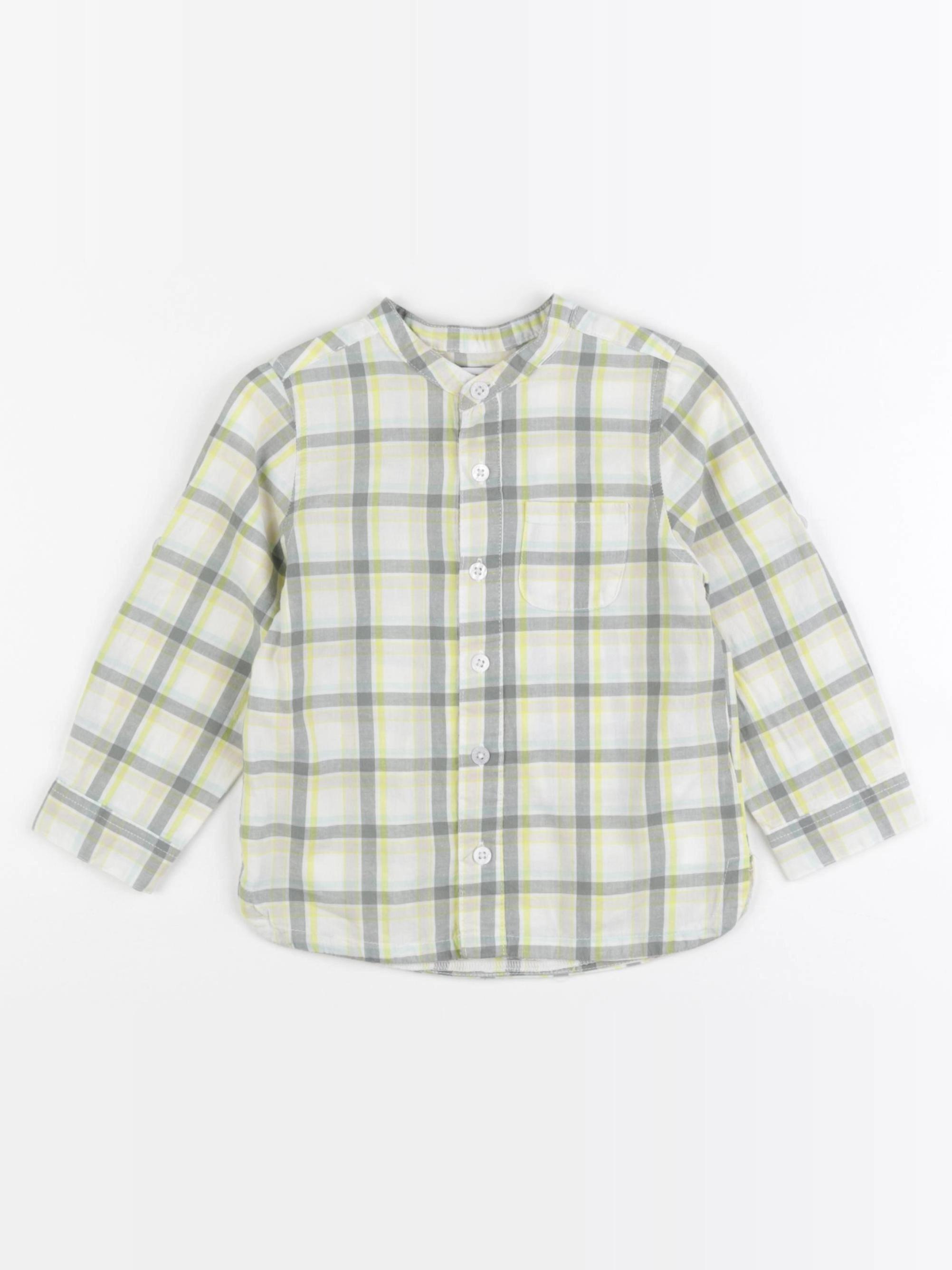 Vertbaudet - chemise jaune, vert - 24 mois