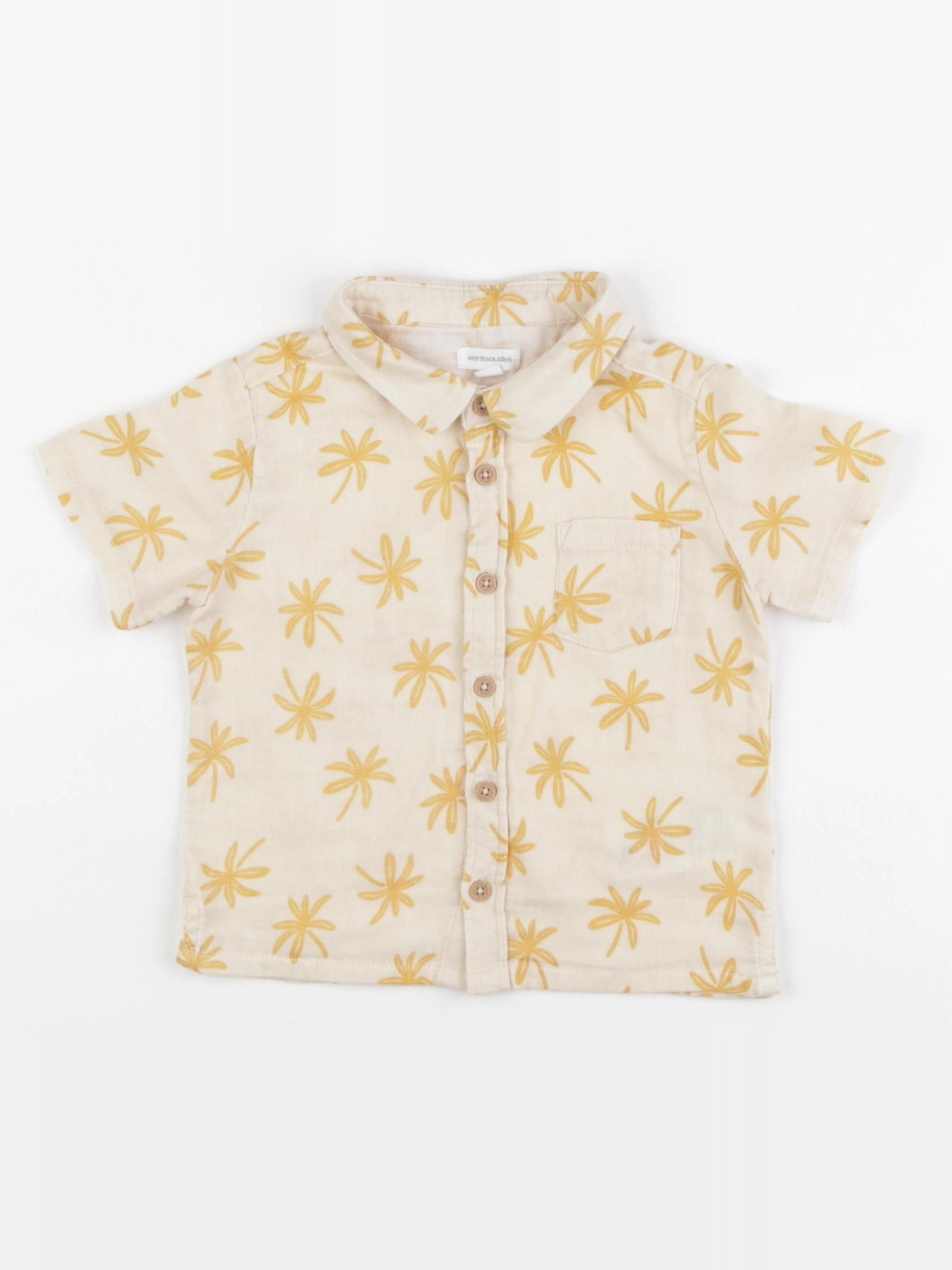 Vertbaudet - chemise jaune - 24 mois