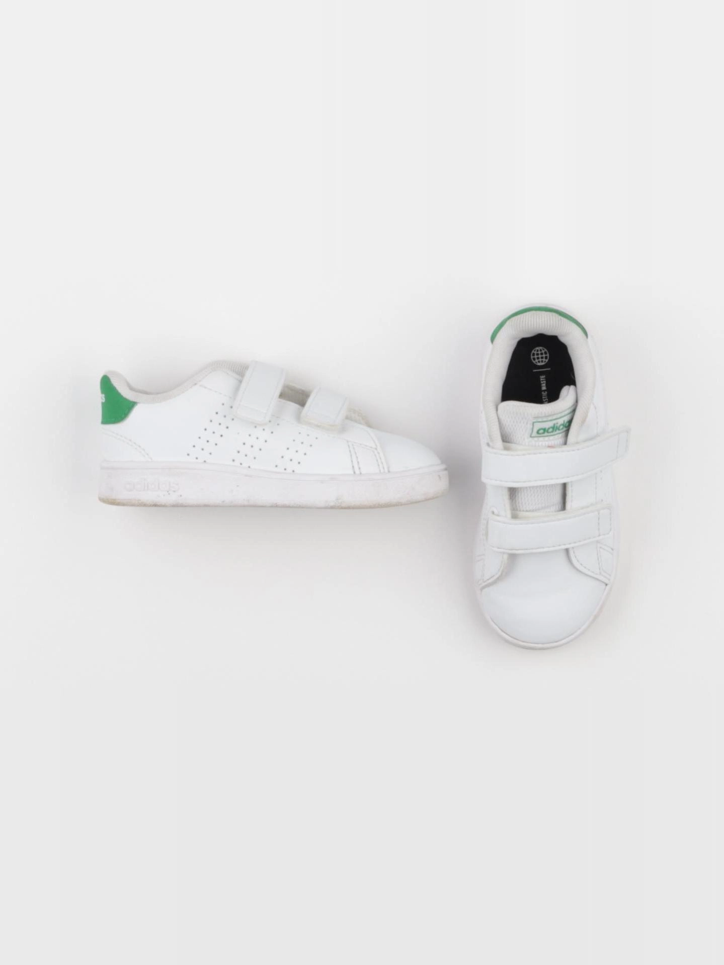 Adidas - baskets blanc, vert - pointure 24
