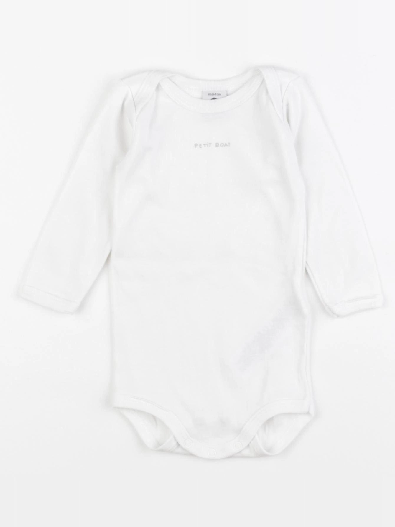Petit Bateau - body blanc - 6 mois