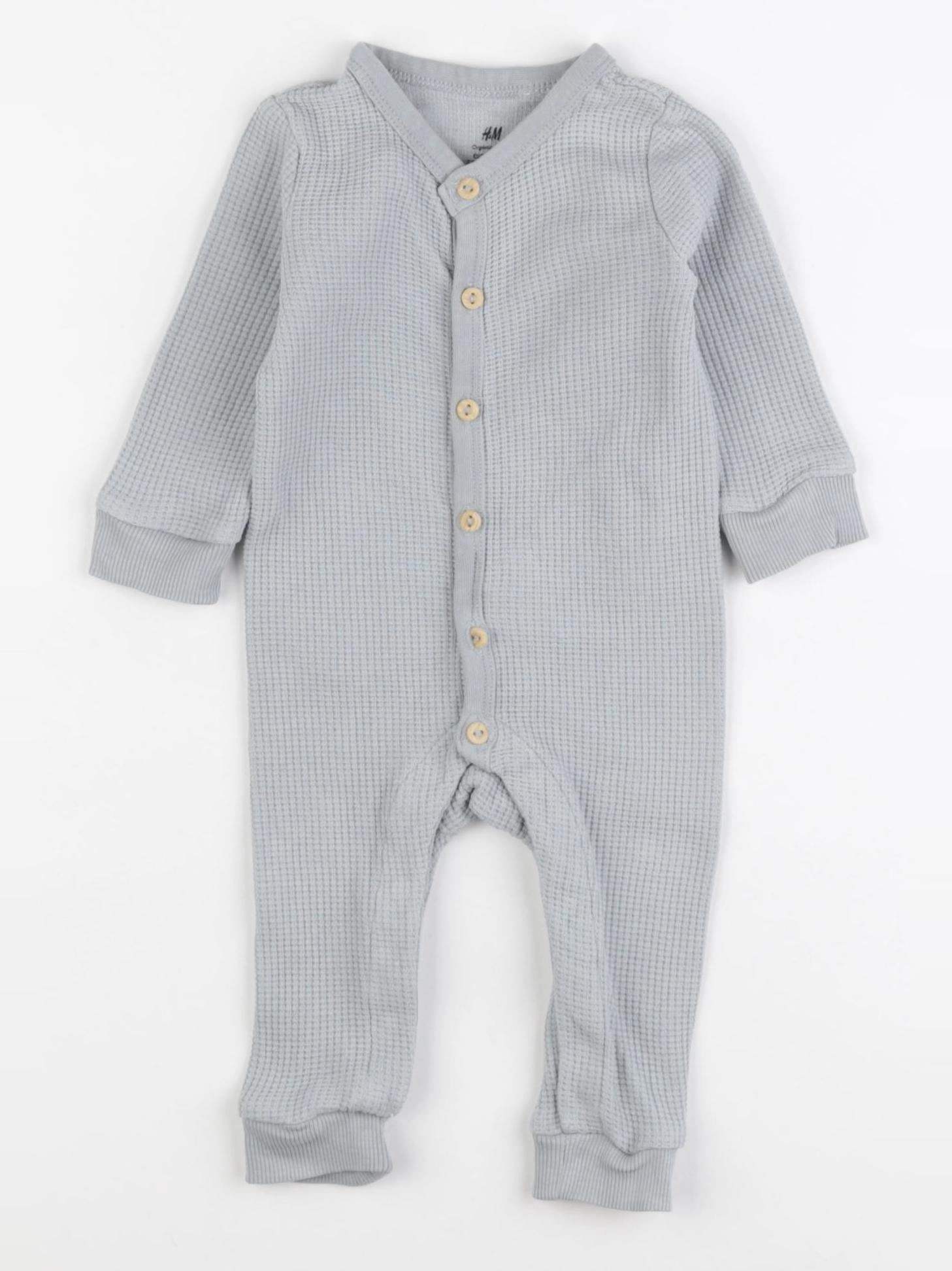 H&M - pyjama coton bleu - 1/2 mois