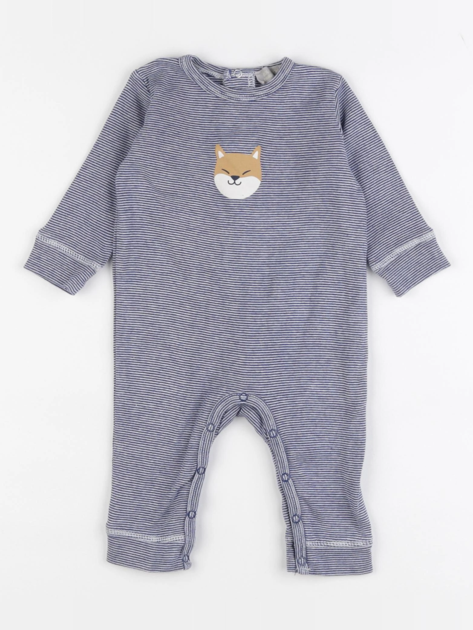 Boutchou - pyjama coton bleu - 6 mois