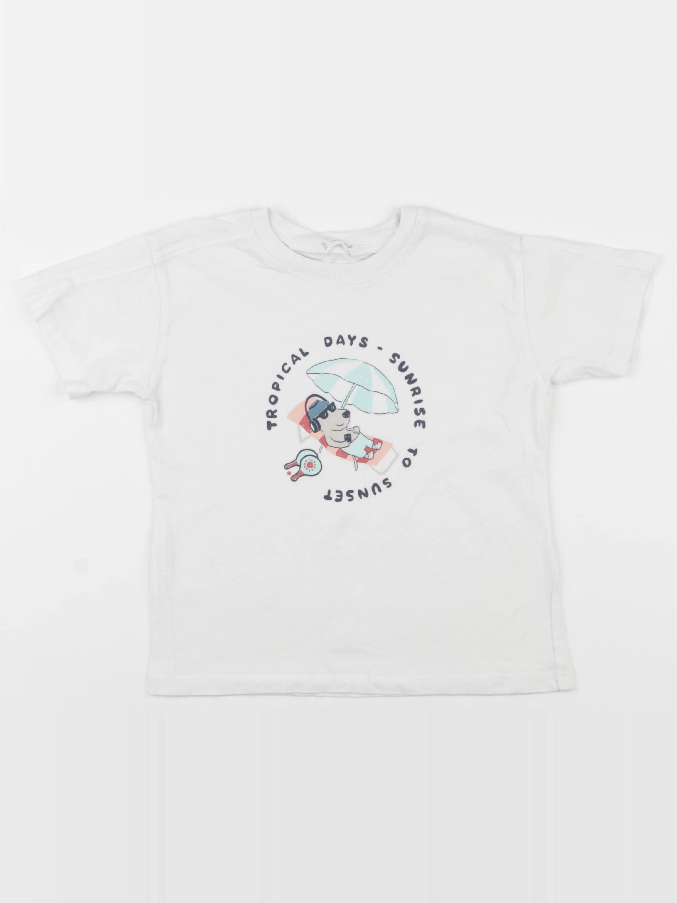 Mango - tee-shirt blanc - 4/5 ans