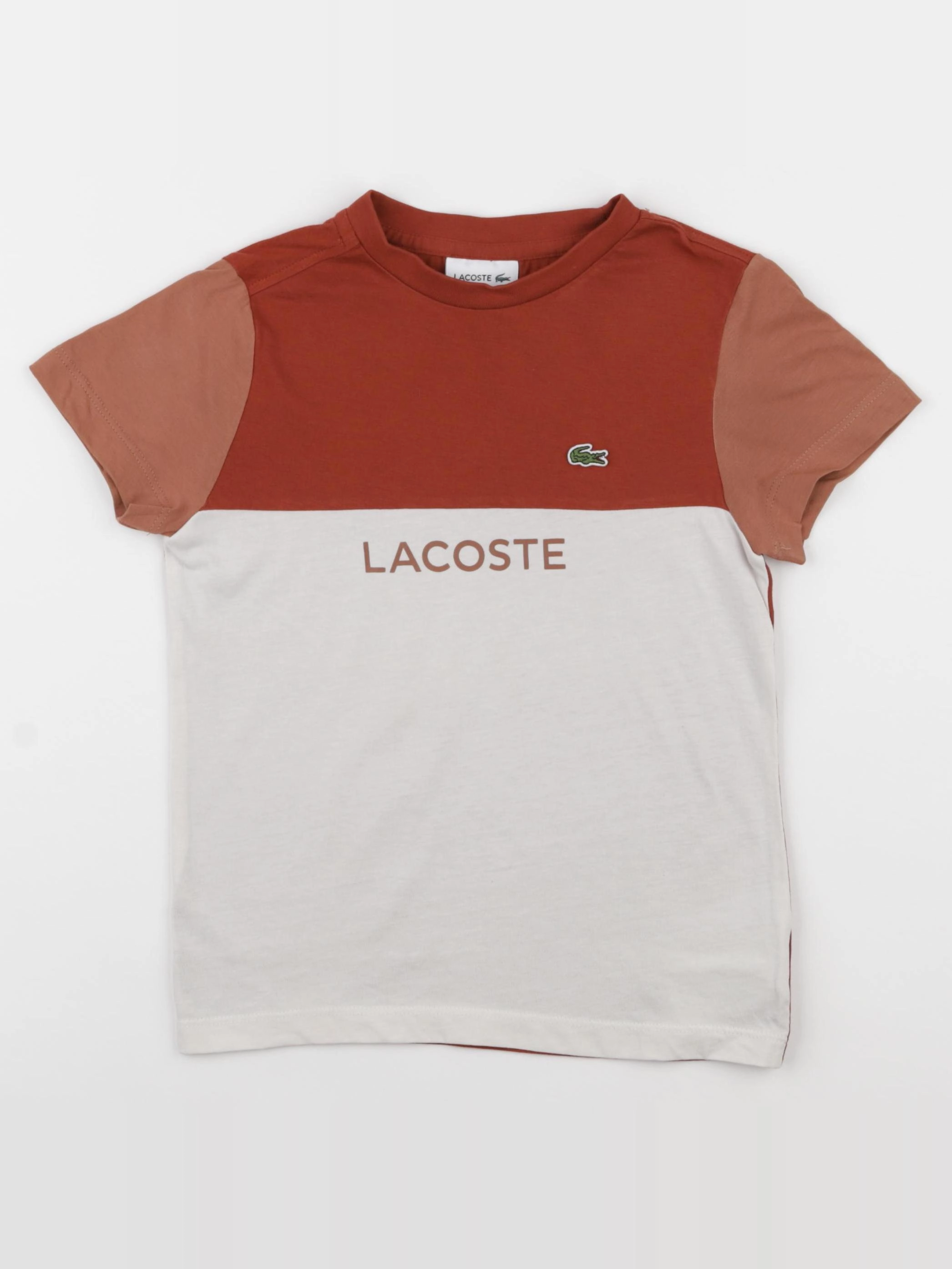 Lacoste - tee-shirt marron - 6 ans