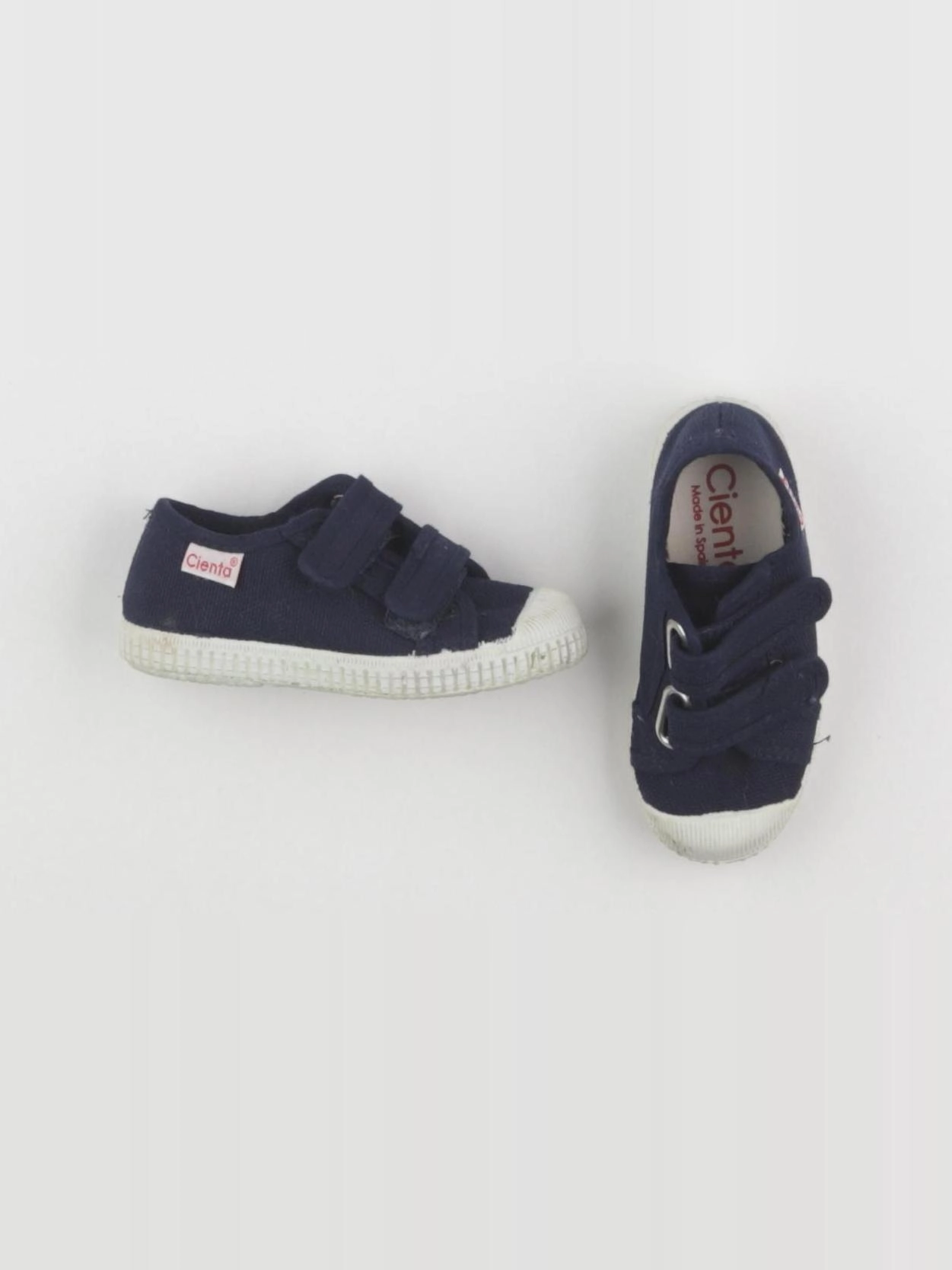 Cienta - tennis à scratch/ lacets bleu - pointure 23