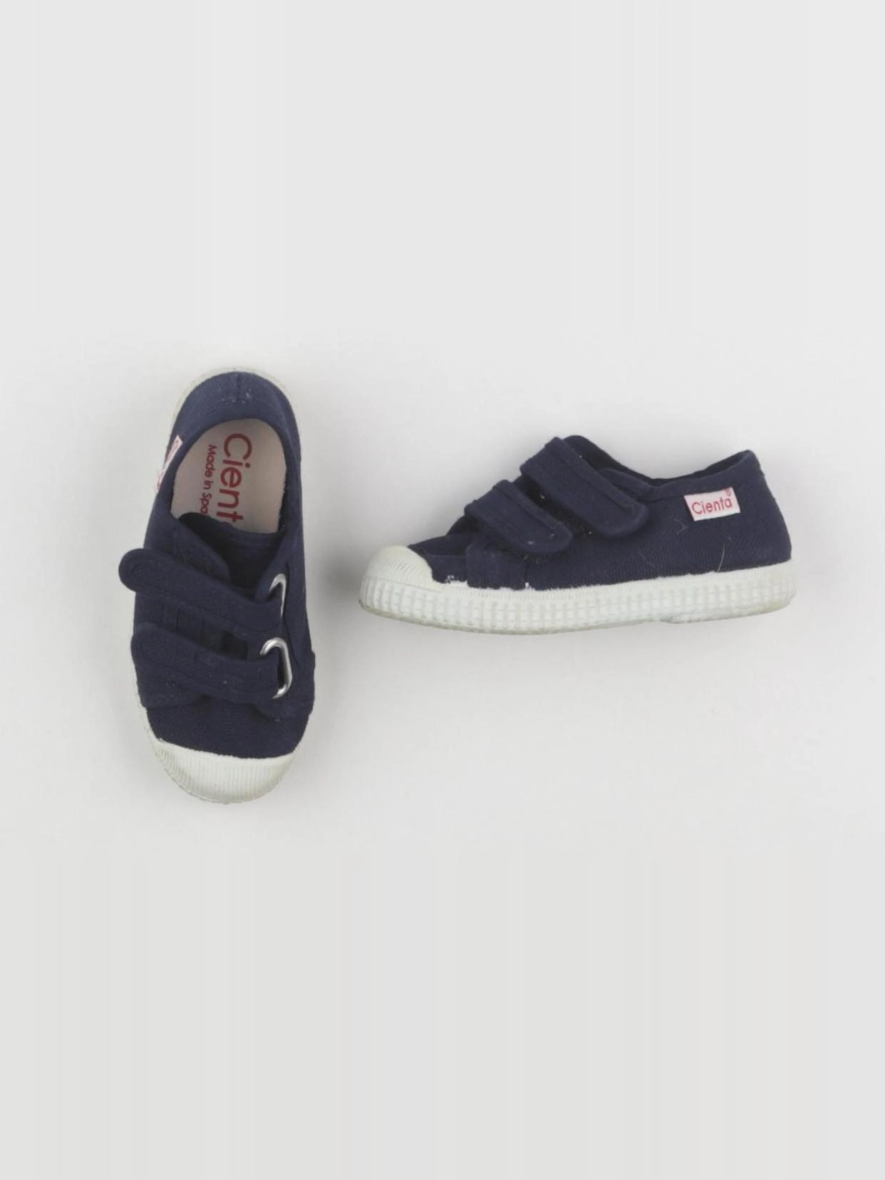 Cienta - tennis à scratch/ lacets bleu - pointure 23