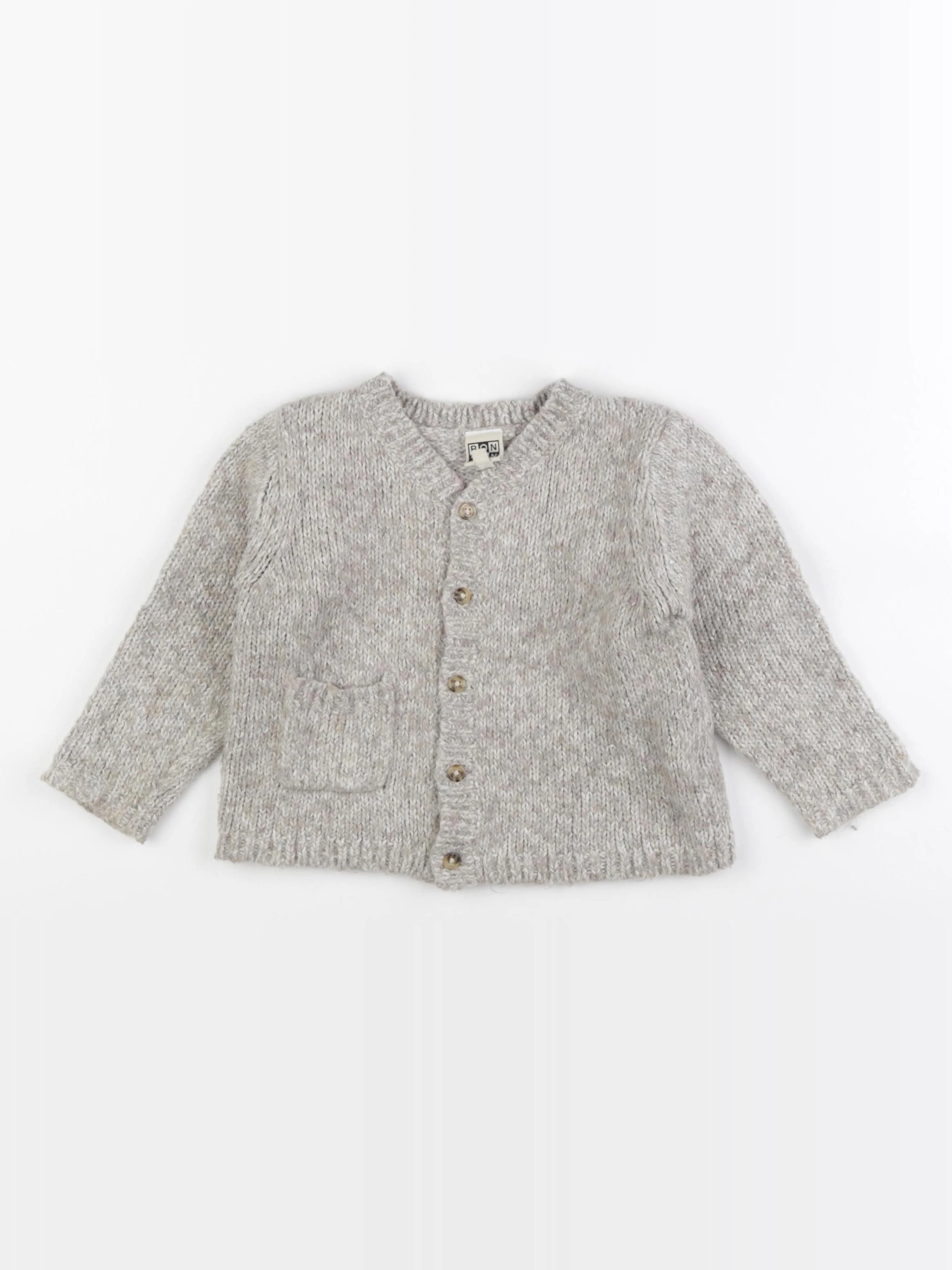 Bonton - gilet taupe - 3 ans