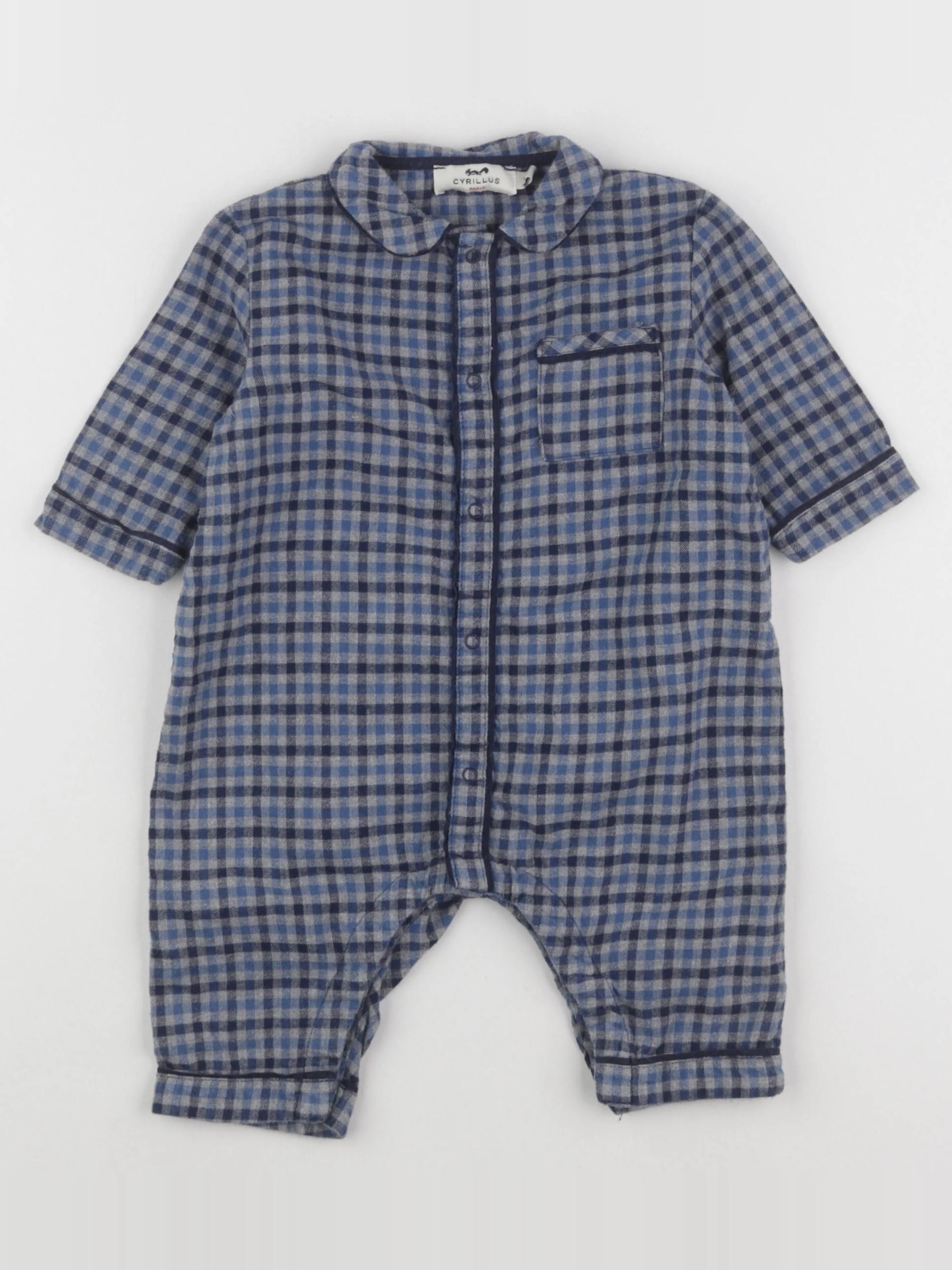 Cyrillus - pyjama coton bleu - 6 mois