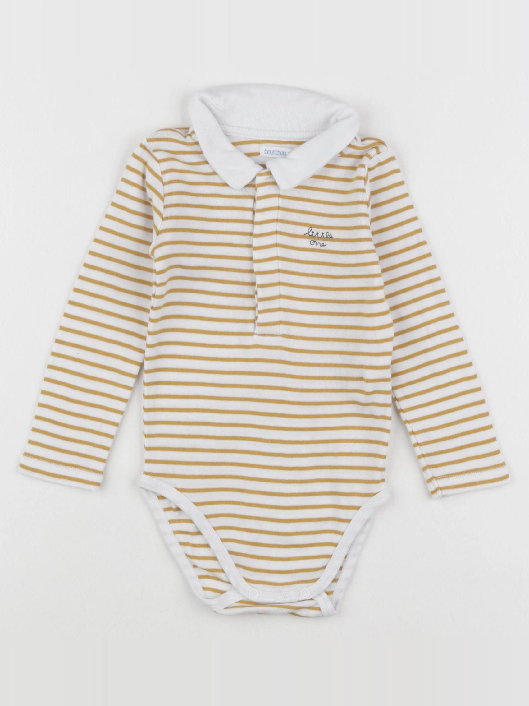 Boutchou - body à col jaune - 12 mois