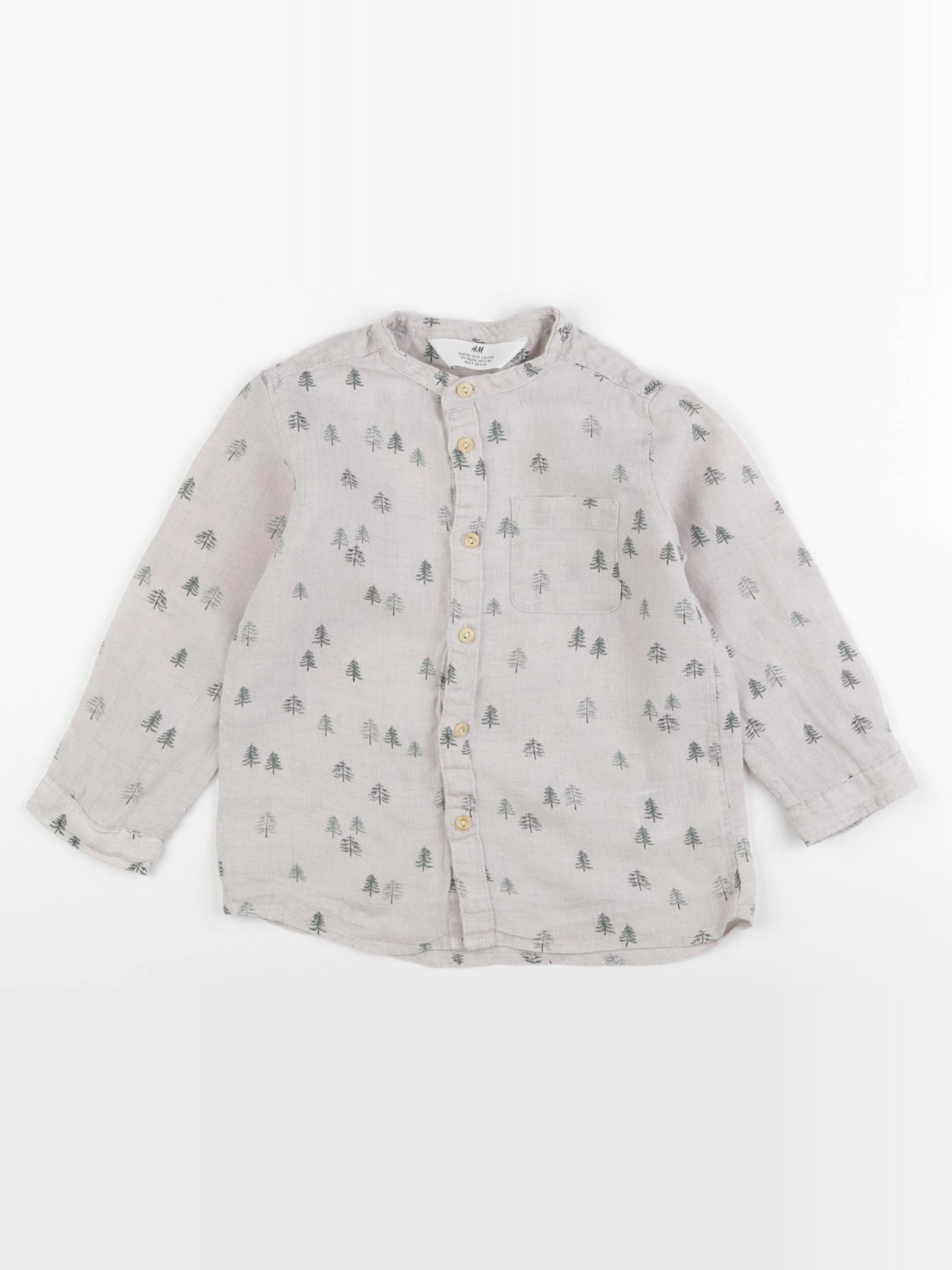 H&M - chemise beige - 2/3 ans