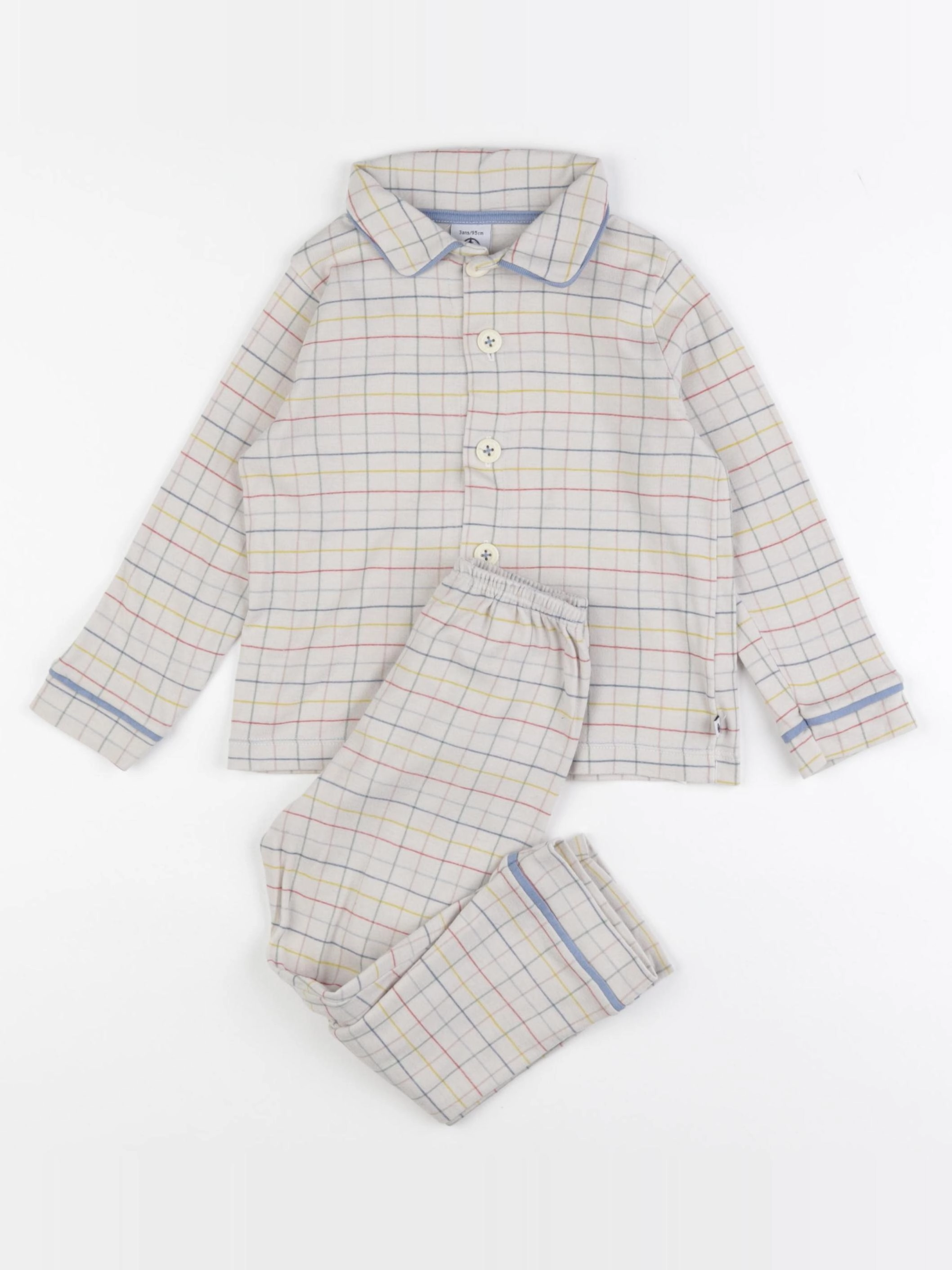 Petit Bateau - pyjama coton beige - 3 ans