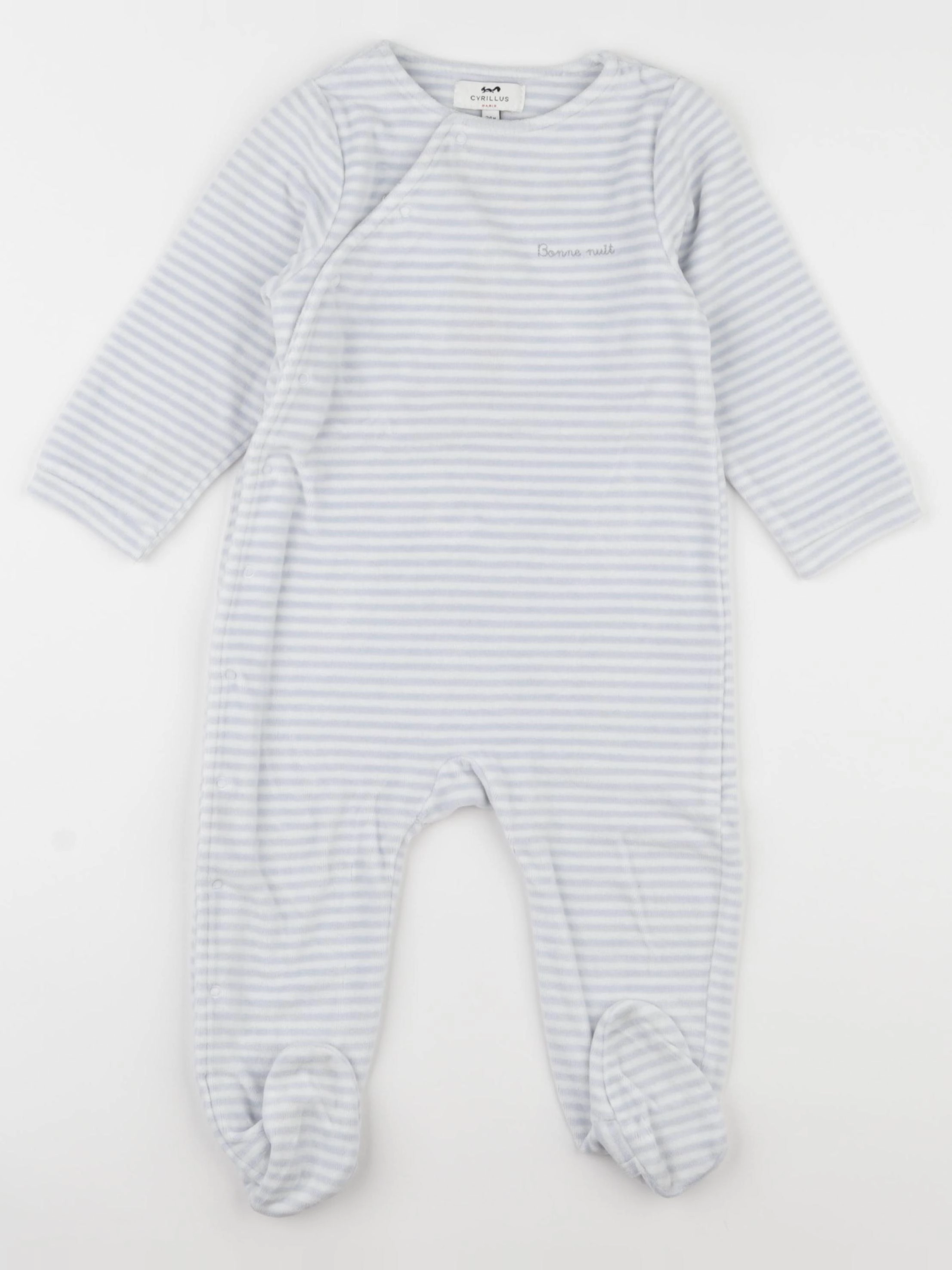 Cyrillus - pyjama velours gris - 24 mois