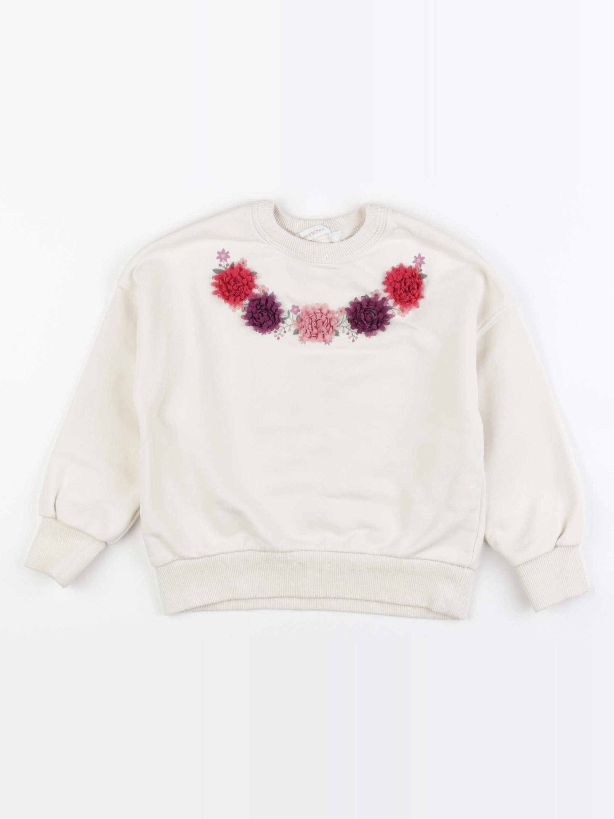 Monoprix - sweat beige - 4 ans