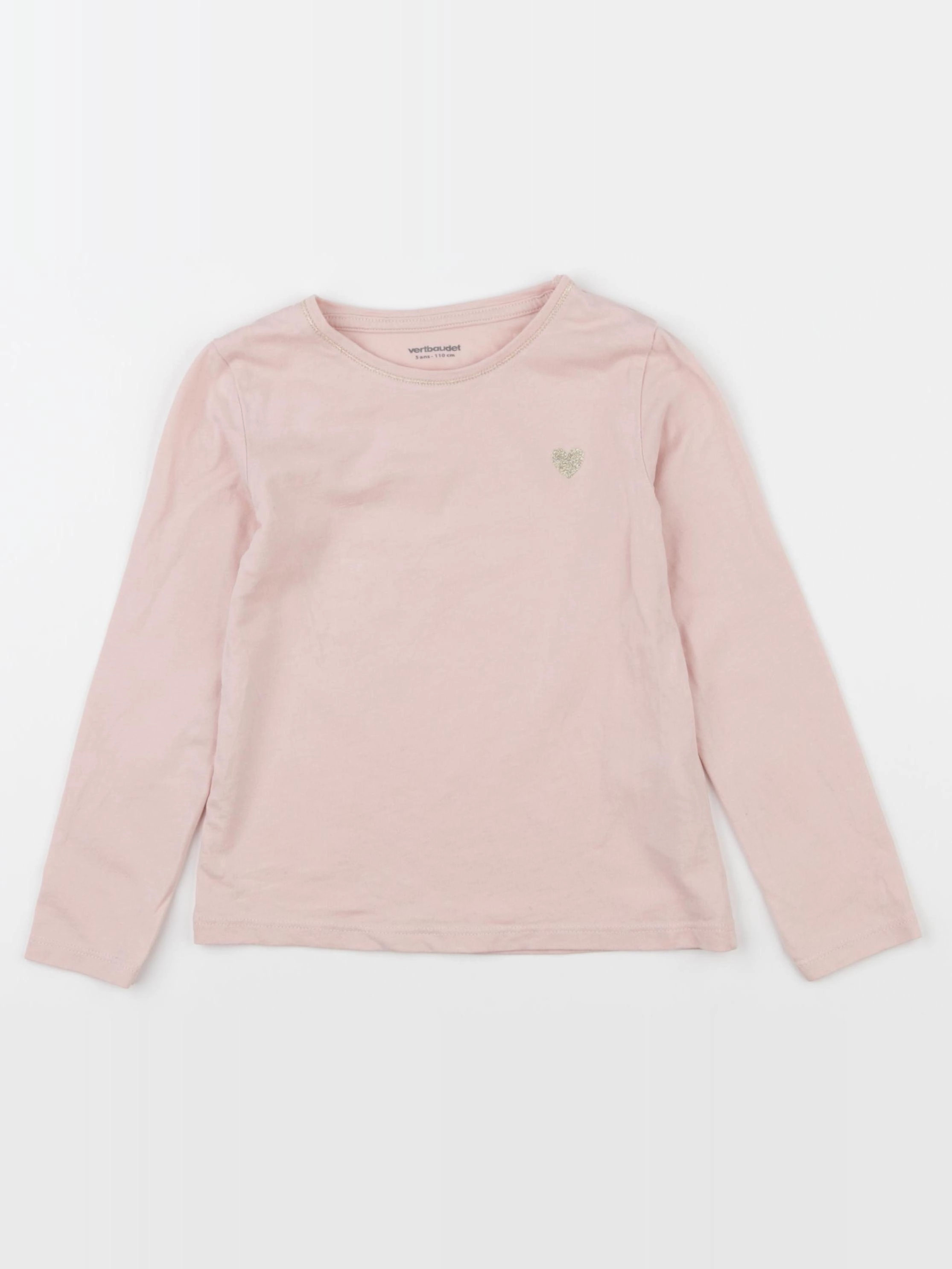 Vertbaudet - tee-shirt rose - 5 ans