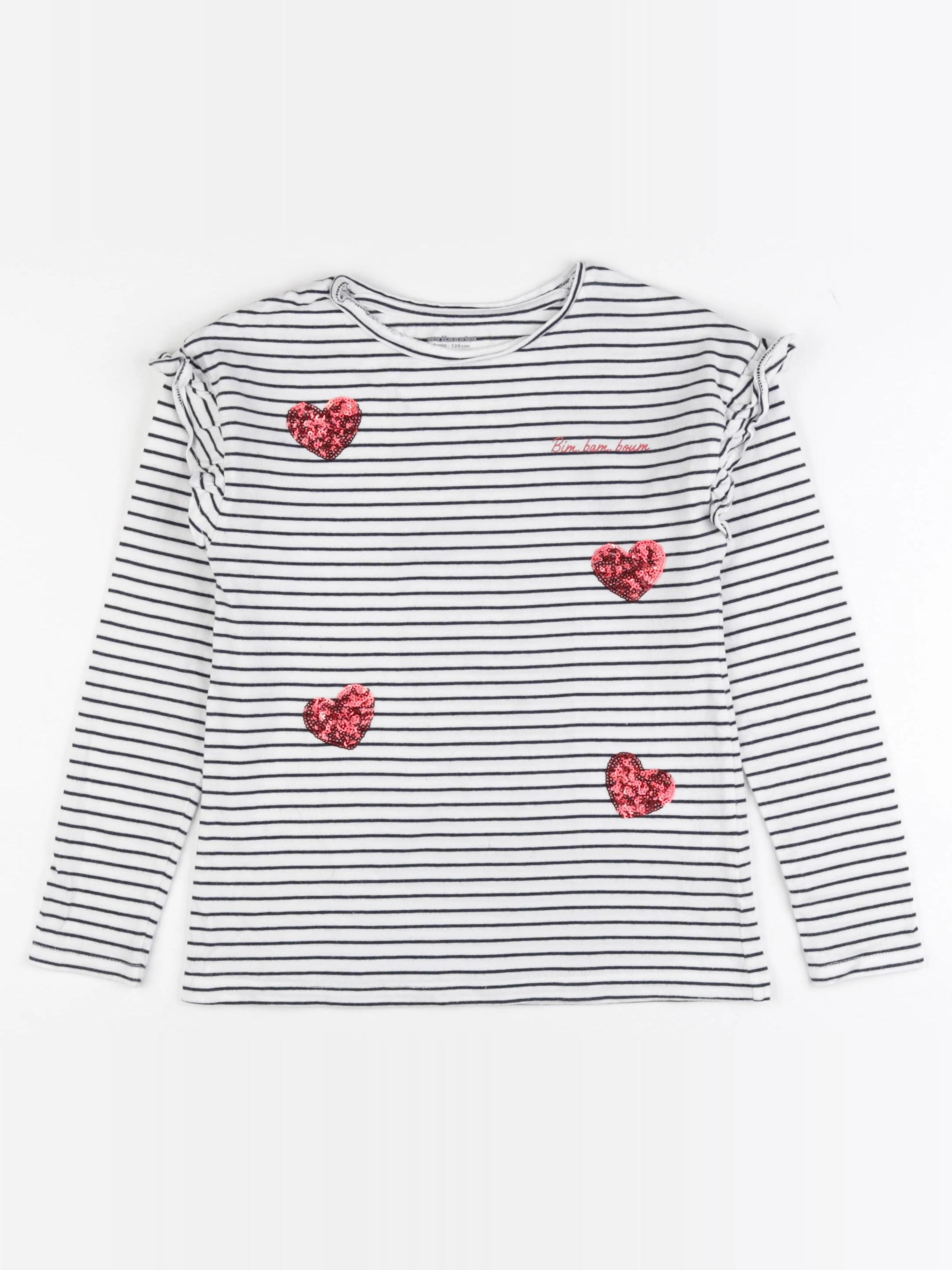 Vertbaudet - tee-shirt bleu - 8 ans