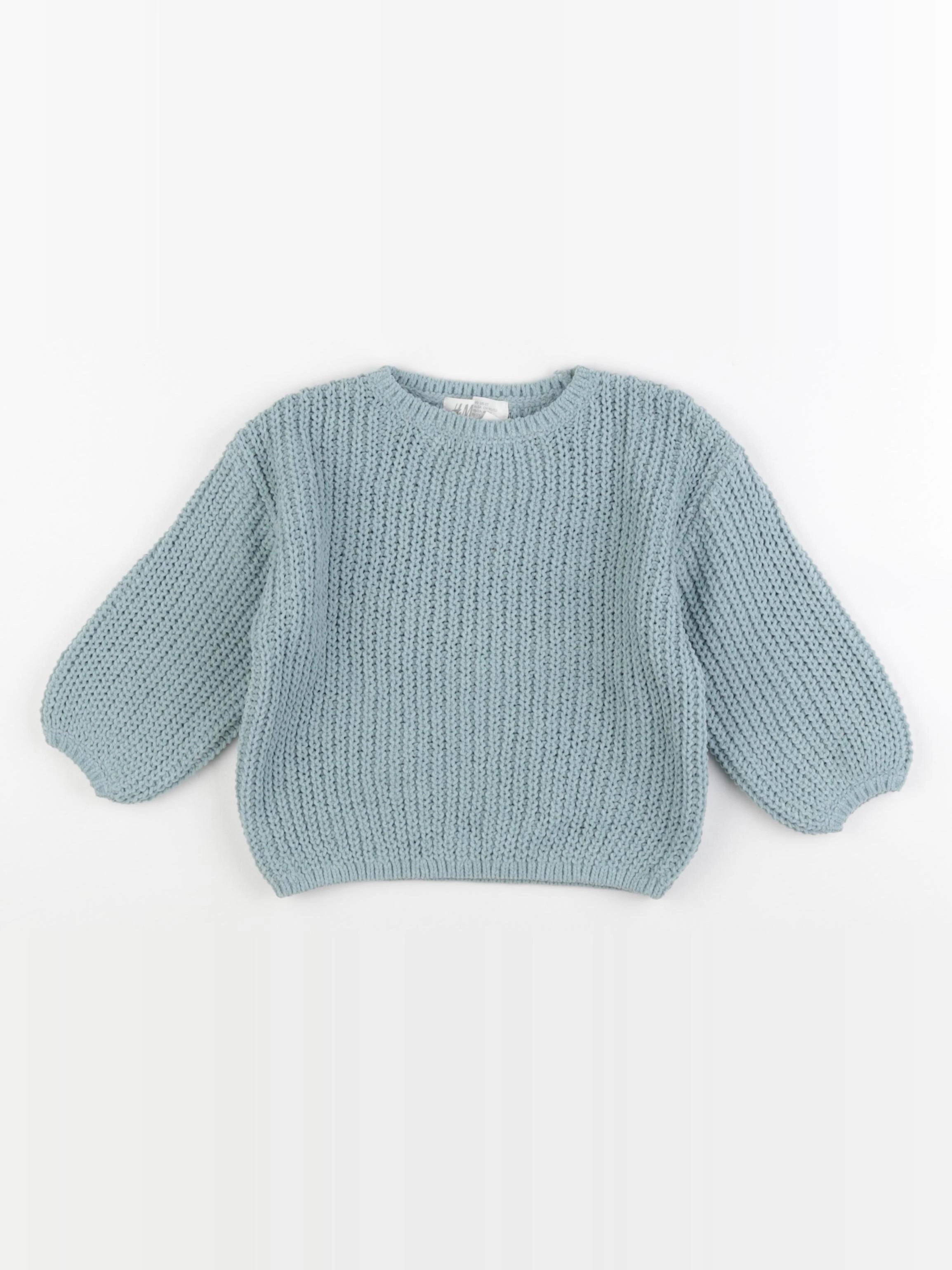 H&M - pull bleu - 18/24 mois