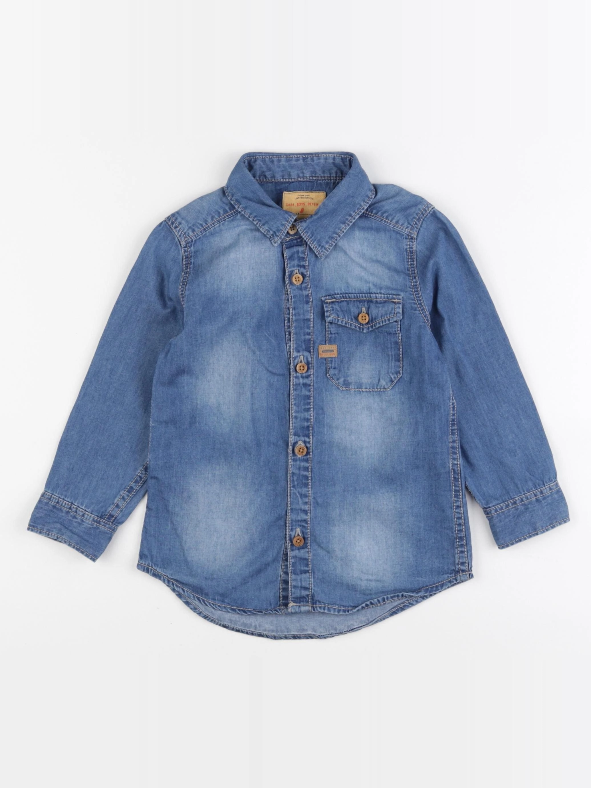 Zara - chemise bleu - 3/4 ans