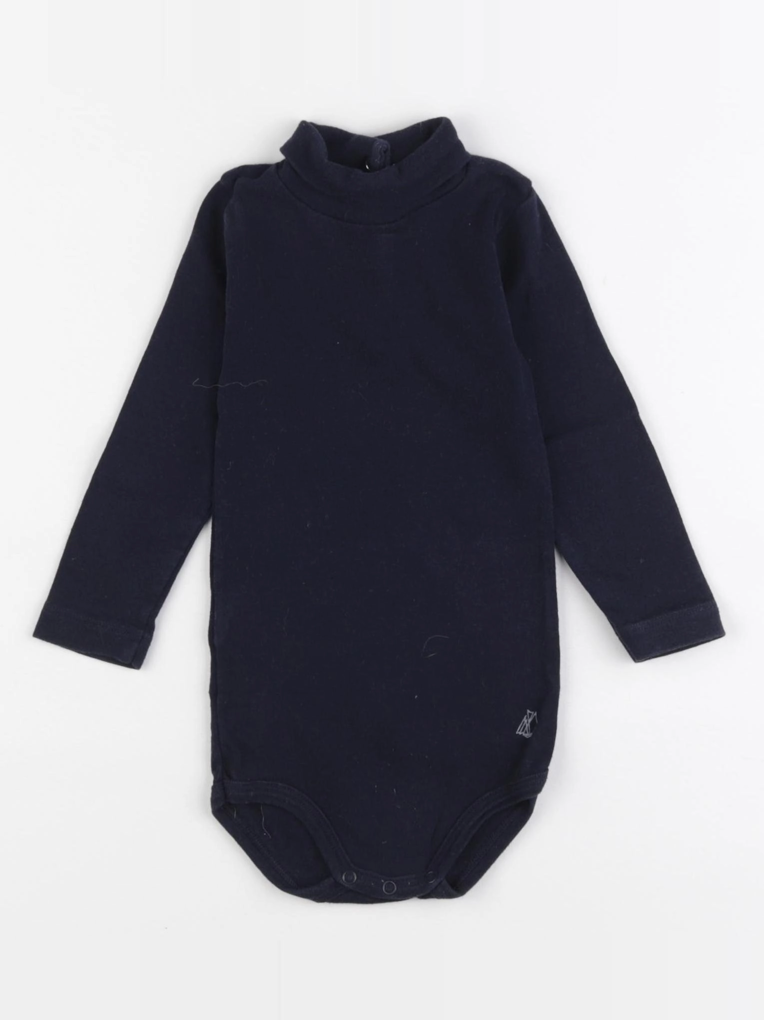 Petit Bateau - body à col bleu - 12 mois