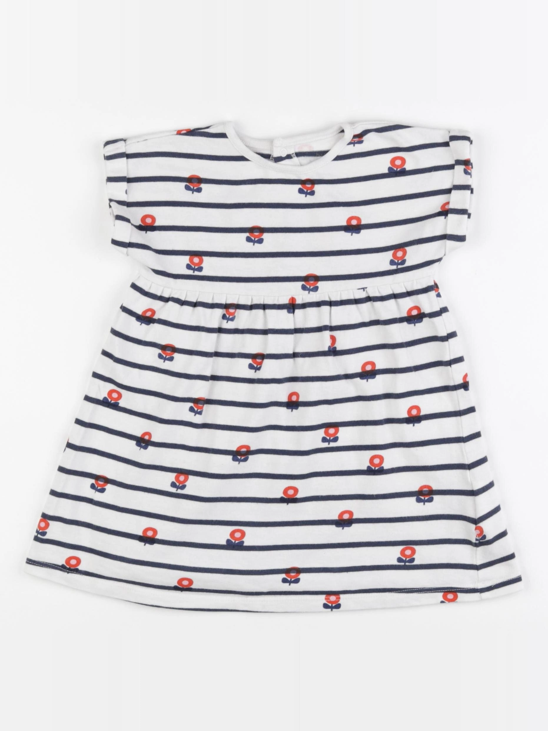 Boutchou - robe blanc, bleu - 24 mois